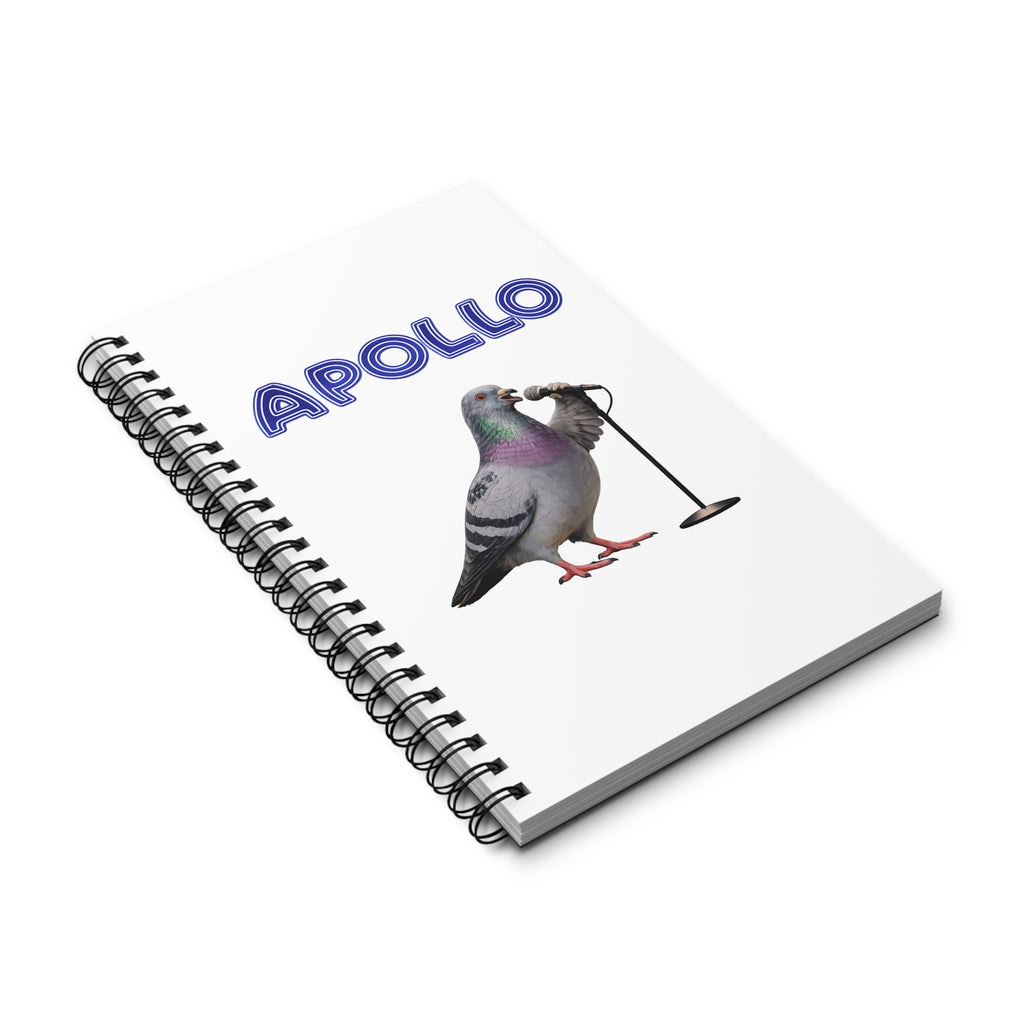 Customizable Harlem NYC Pigeon Spiral Journal |  Comedian Entertainer Bird Lovers Notebook