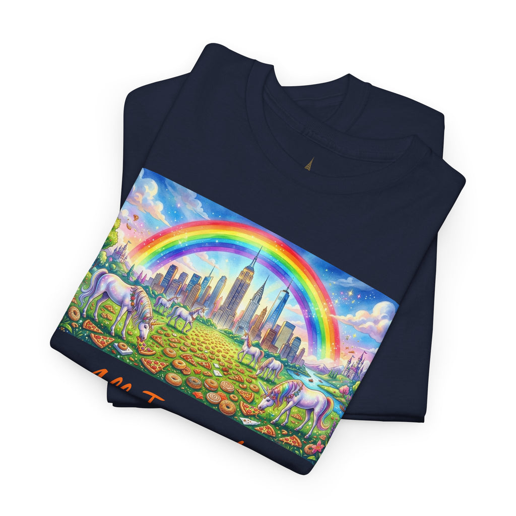 NYC Skyscrapers and Carbs T-Shirt | New York Is a Fairy Tale City Tee