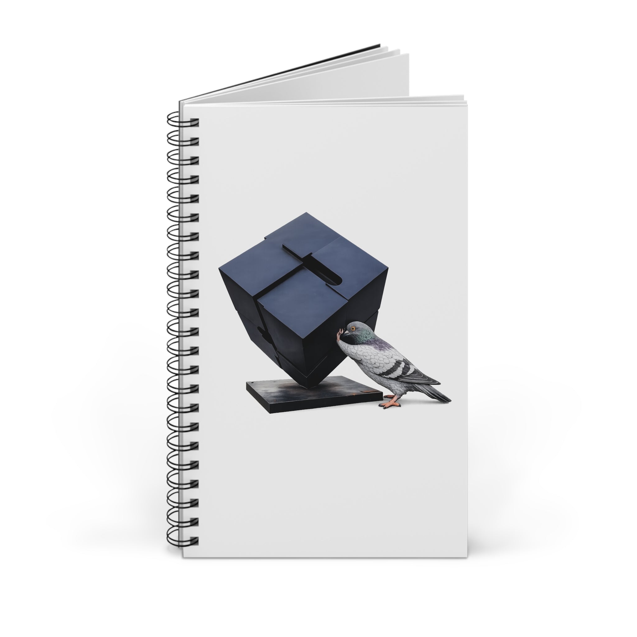 Customizable Astor Place NYC Pigeon Spiral Journal | East Village Bird Lovers Notebook