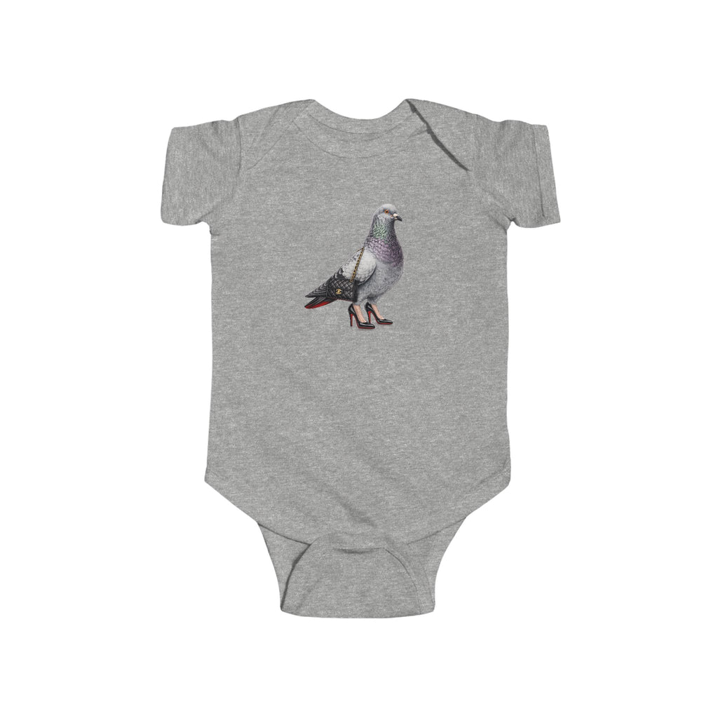 Customizable Meatpacking District NYC Pigeon Baby Onesie | New Yorker Reveal Infant Bodysuit
