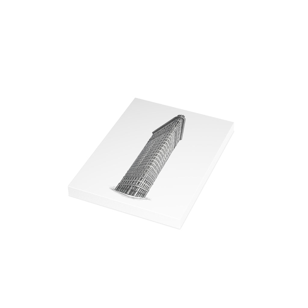 Flatiron Building Greeting Cards — Minimal Architectural Sketch Note Cards with Envelopes