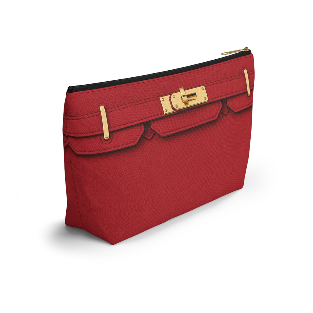 Canal Street Large Burgundy Makeup Bag —  T-Bottom Travel Bag