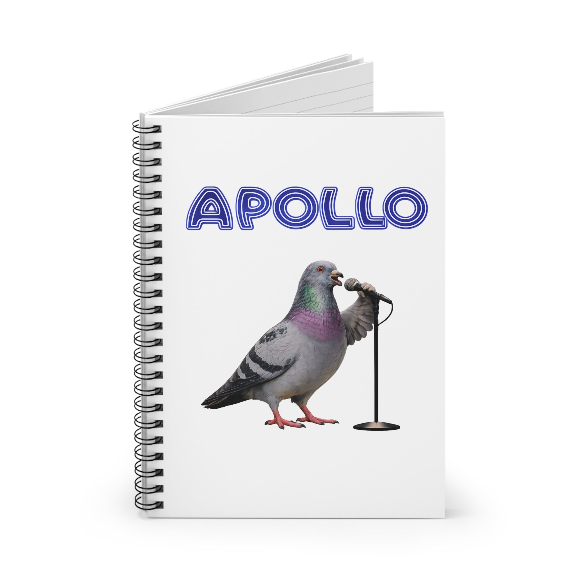 Customizable Harlem NYC Pigeon Spiral Journal |  Comedian Entertainer Bird Lovers Notebook