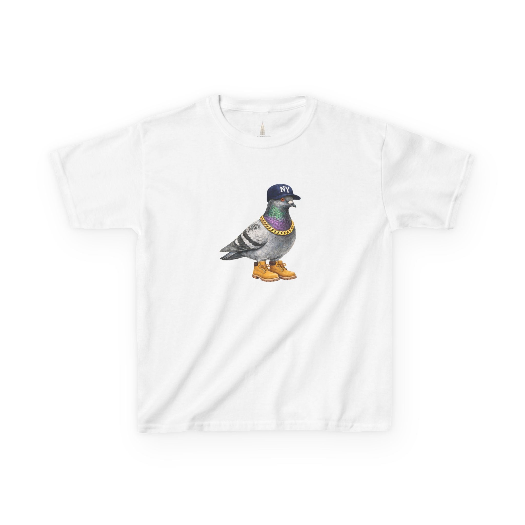 Customizable Bronx NYC Pigeon Kid Tee —  Cute Baseball Fan Bird T-Shirt for Children