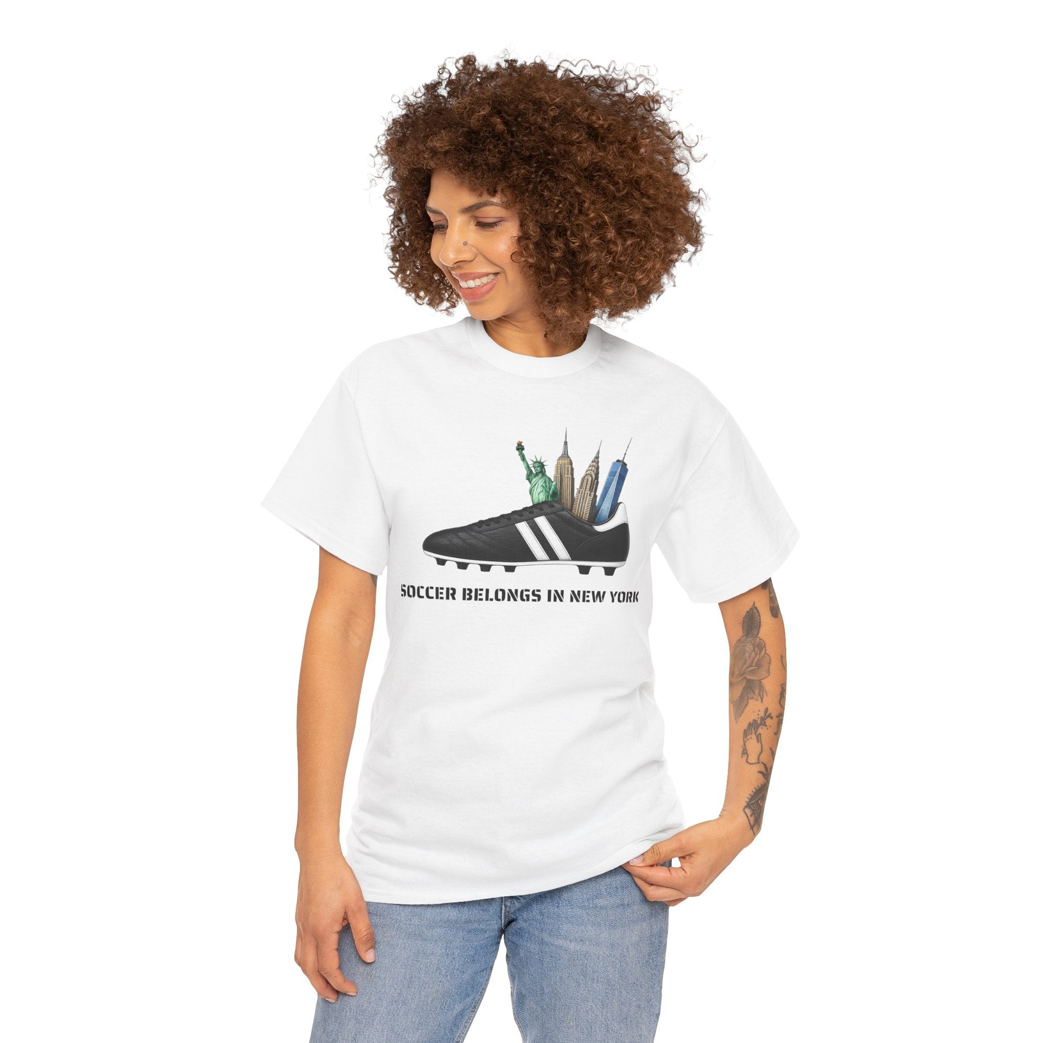 Soccer Belongs in New York T-Shirt | Soccer in NYC Tee