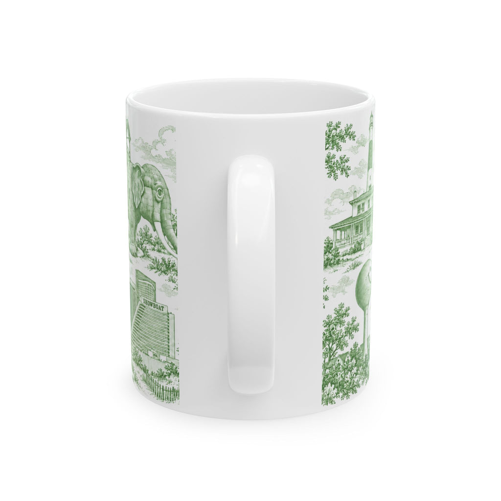 Atlantic City Green Toile de Jouy 11oz Mug