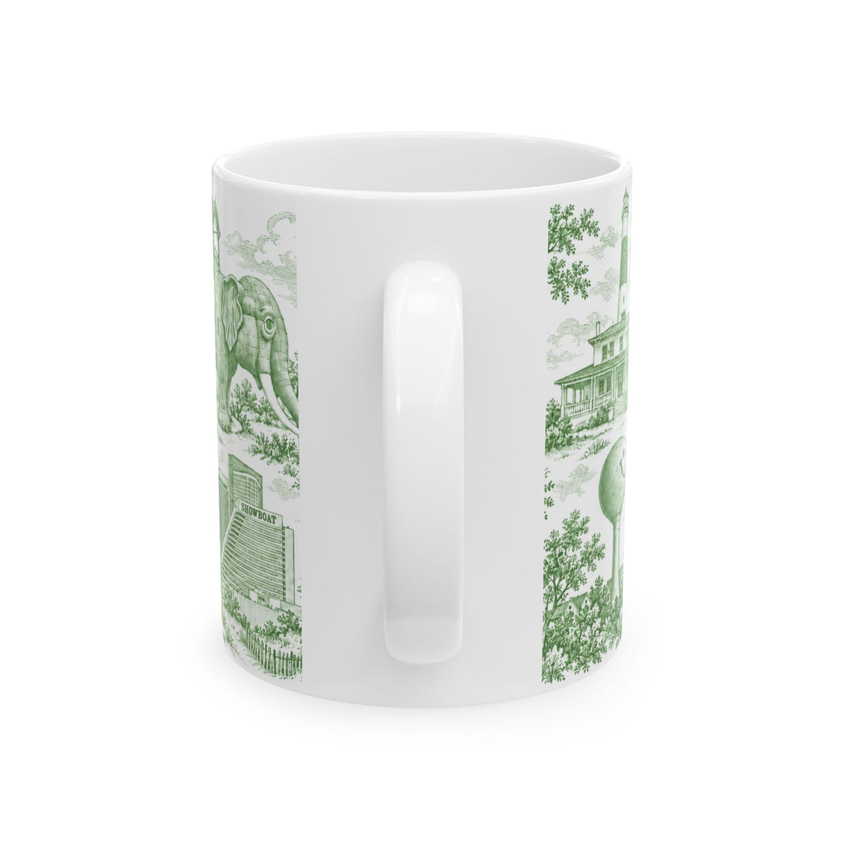 Atlantic City Green Toile de Jouy 11oz Mug