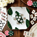 Botanical Garden Palm Leaf White Jewelry and Trinket tray