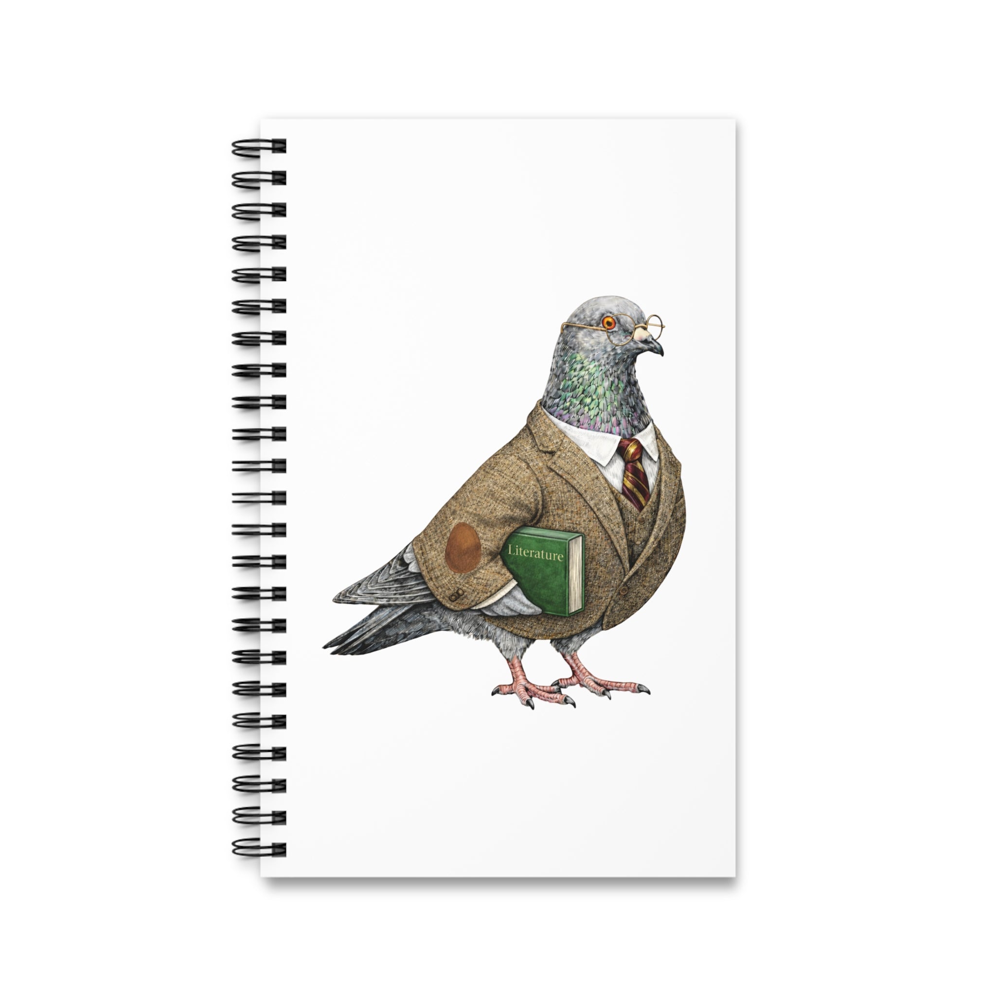 Customizable Morningside Heights NYC Pigeon Spiral Journal | Manhattan University Professor Bird Lovers Notebook