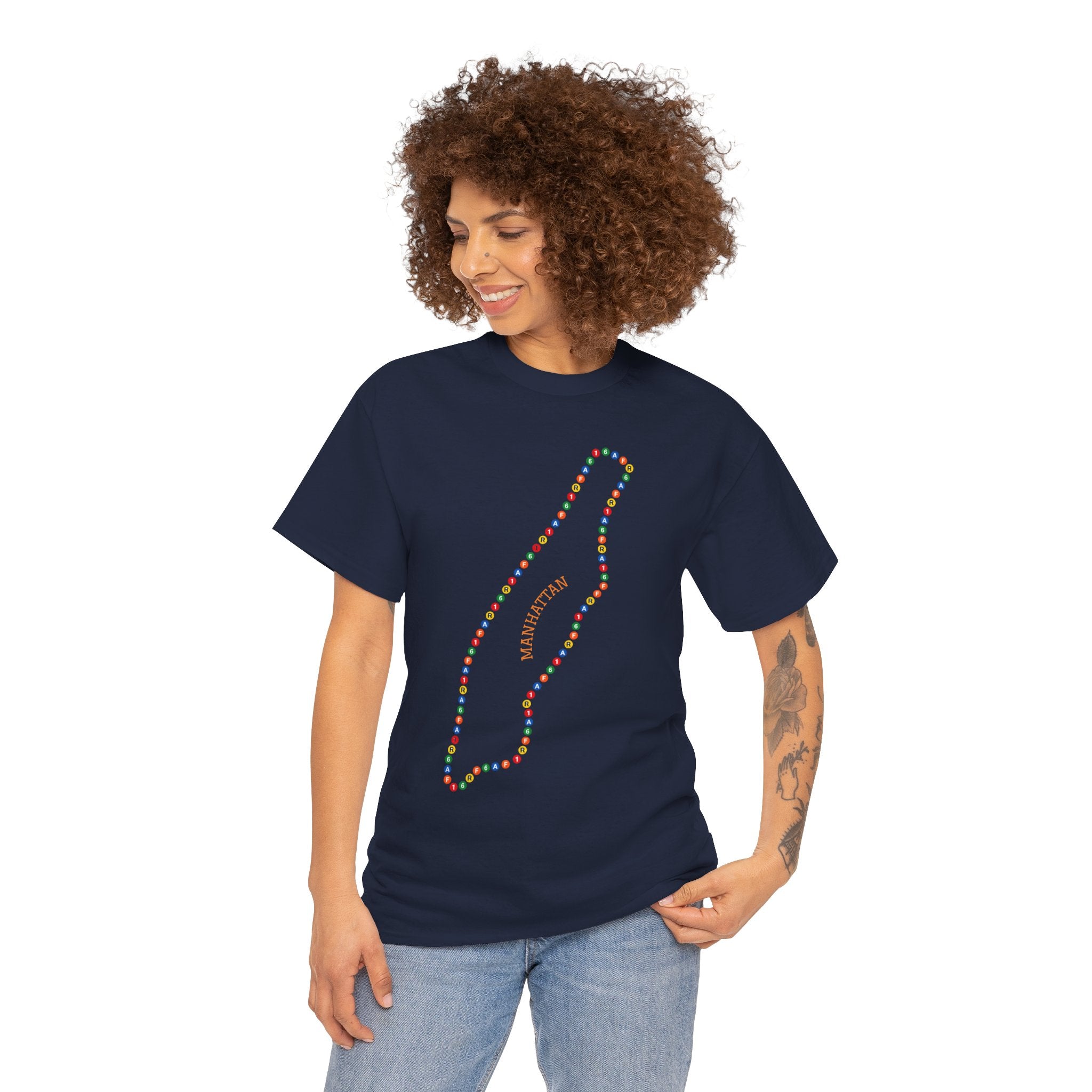 Manhattan Map Subway Signs T-Shirt | Subway Signs Tee