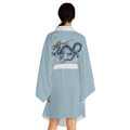 Chinatown Dragon Kimono Robe — Blue Chinese Dragon Long Sleeve House Robe