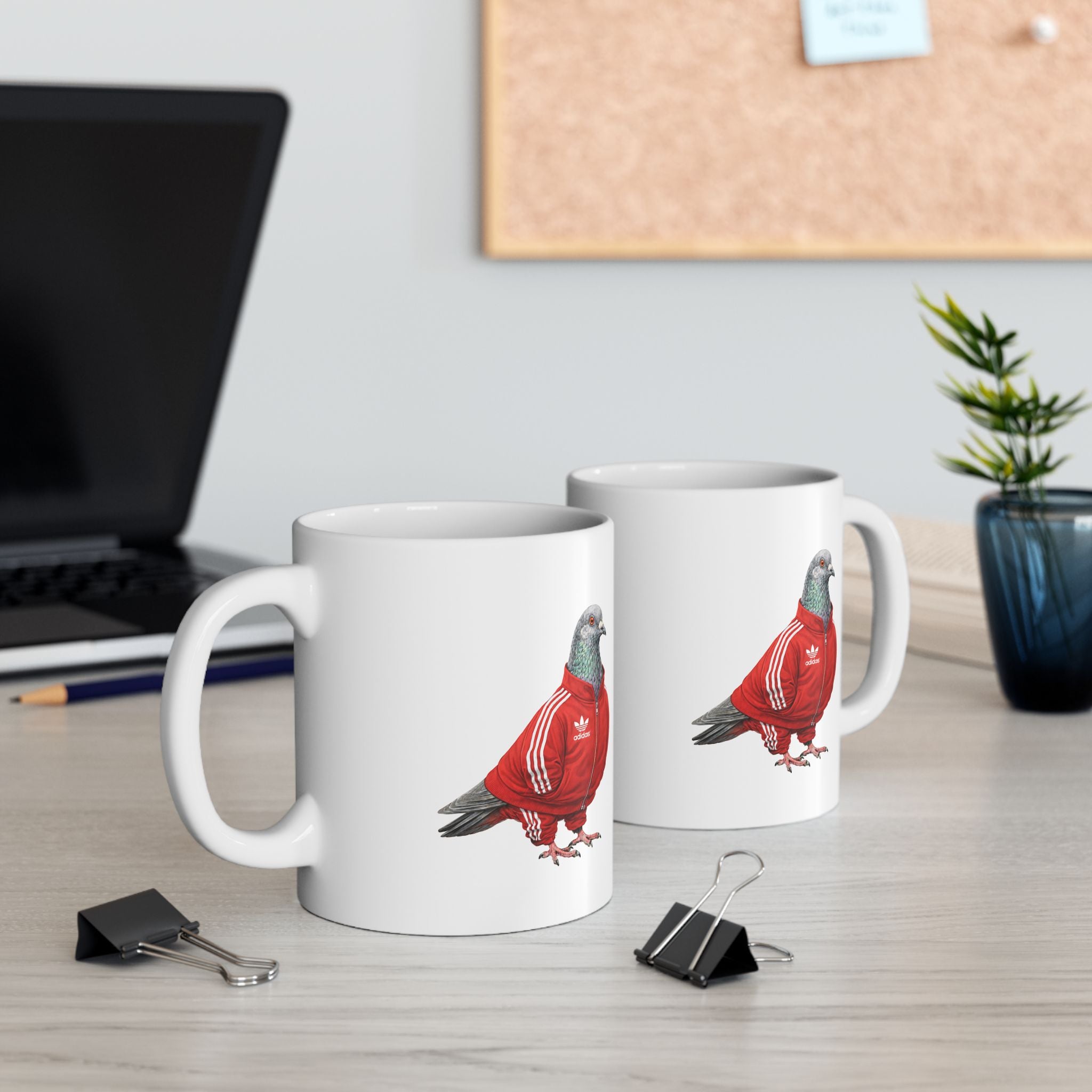Customizable Brighton Beach NYC Pigeon Mug | New York Brooklyn Track Suit Bird Lovers Ceramic Coffee Cup