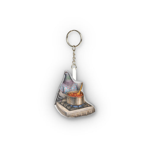 Bensonhurst NYC Pigeon Mini Plush Keychain |  New York Nonna Sunday Sauce Bird Lovers Plushie Bag Charm