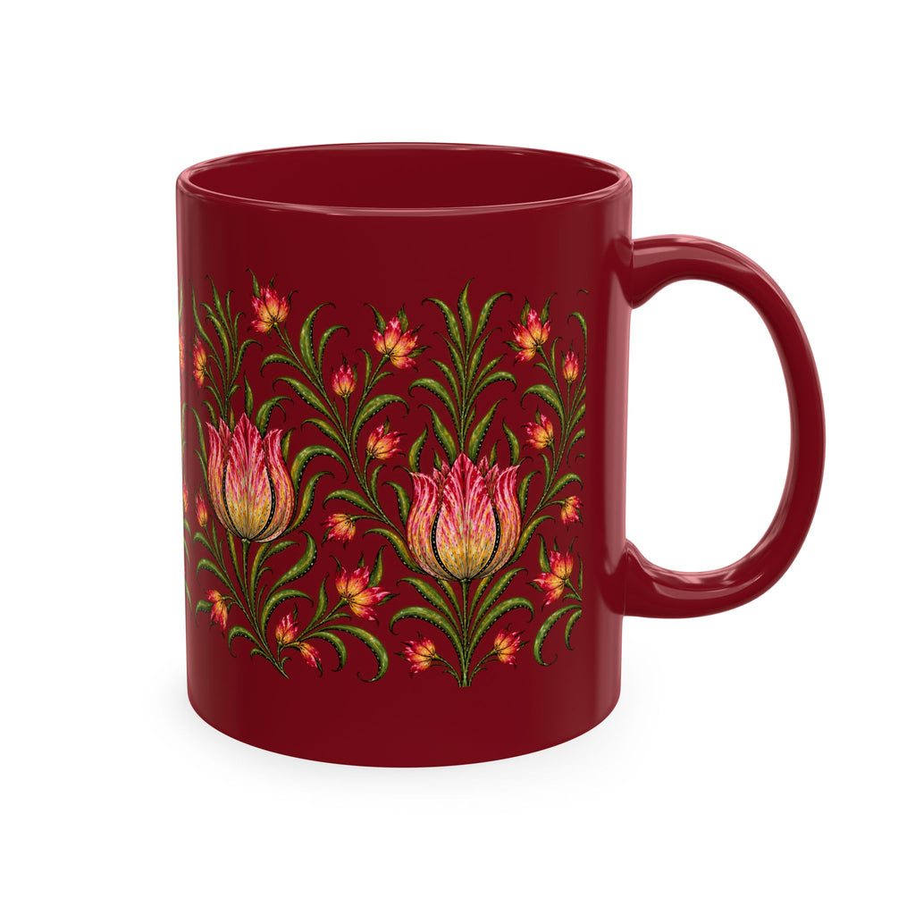 Floral Pattern Ceramic Mug — Botanic Garden Tea Coffee Cup
