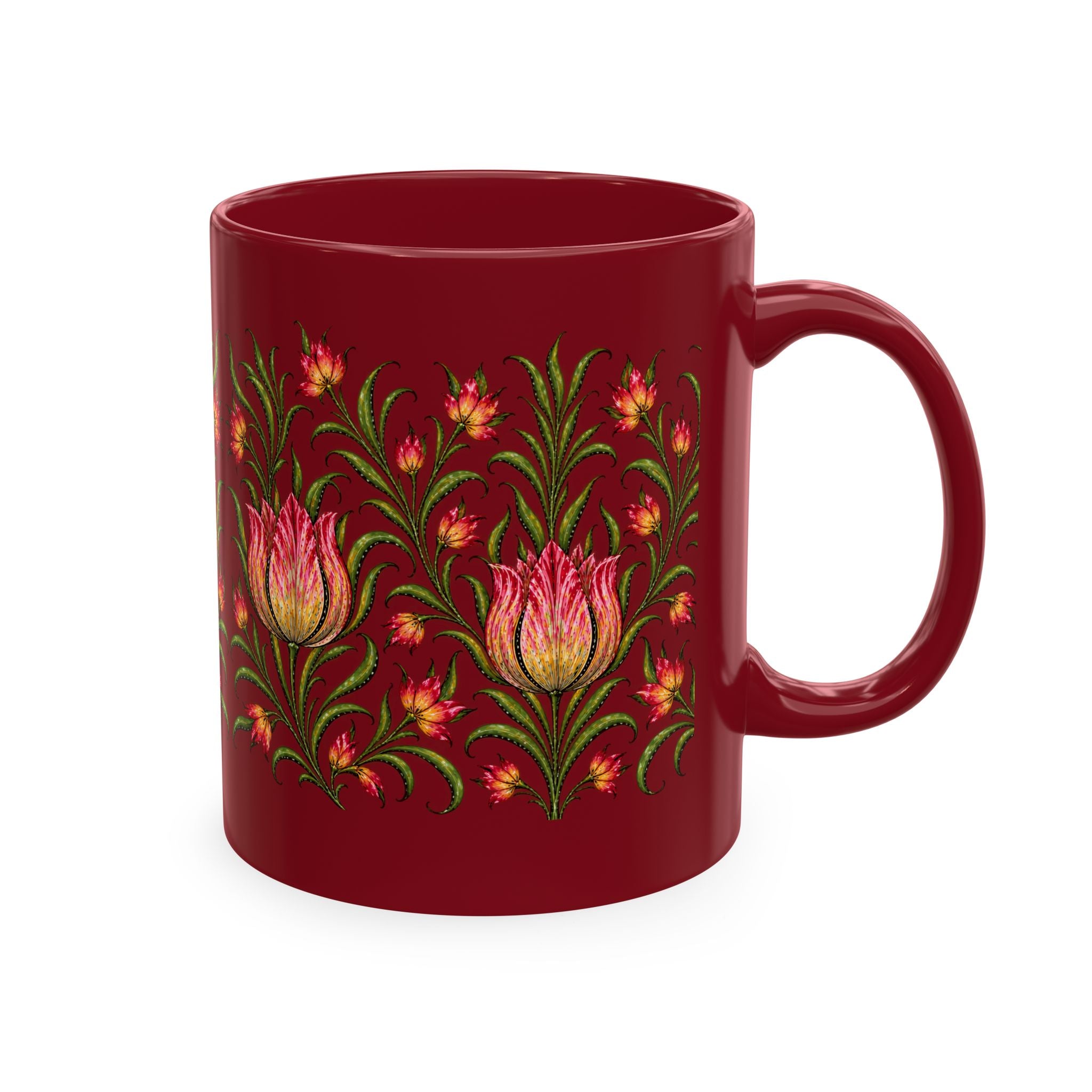 Floral Pattern Ceramic Mug — Botanic Garden Tea Coffee Cup