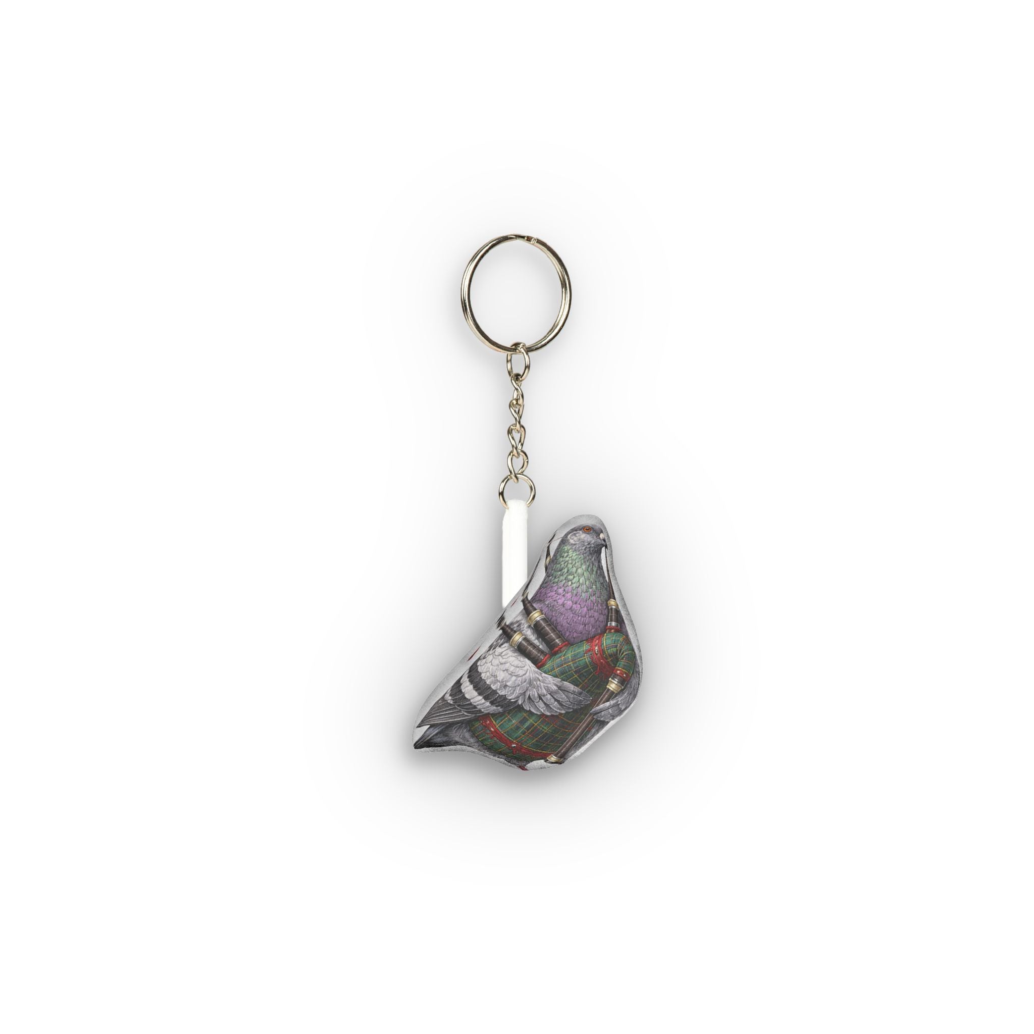Woodlawn NYC Pigeon Mini Plush Keychain |  Bronx Irish Bagpipes Bird Lovers Plushie Bag Charm