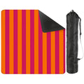 Bright Orange and Pink Stripes Mahjong Mat 31.5"x31.5"
