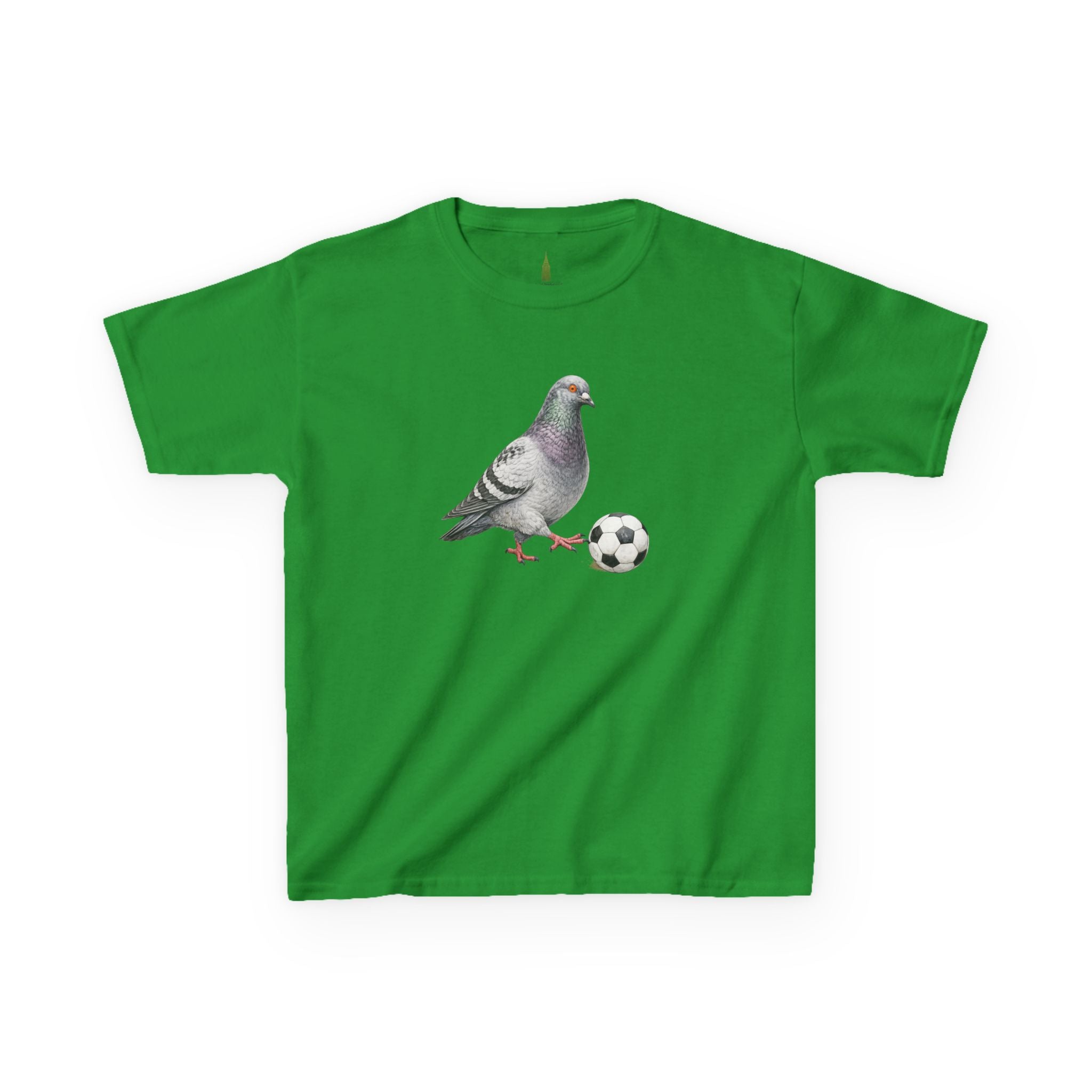 Customizable Corona NYC Pigeon Kids Soccer Tee — Cute Bird Soccer T-Shirt for Children