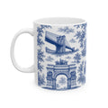 Brooklyn Blue Toile de Jouy Mug | NYC Chinoserie Ceramic Mug