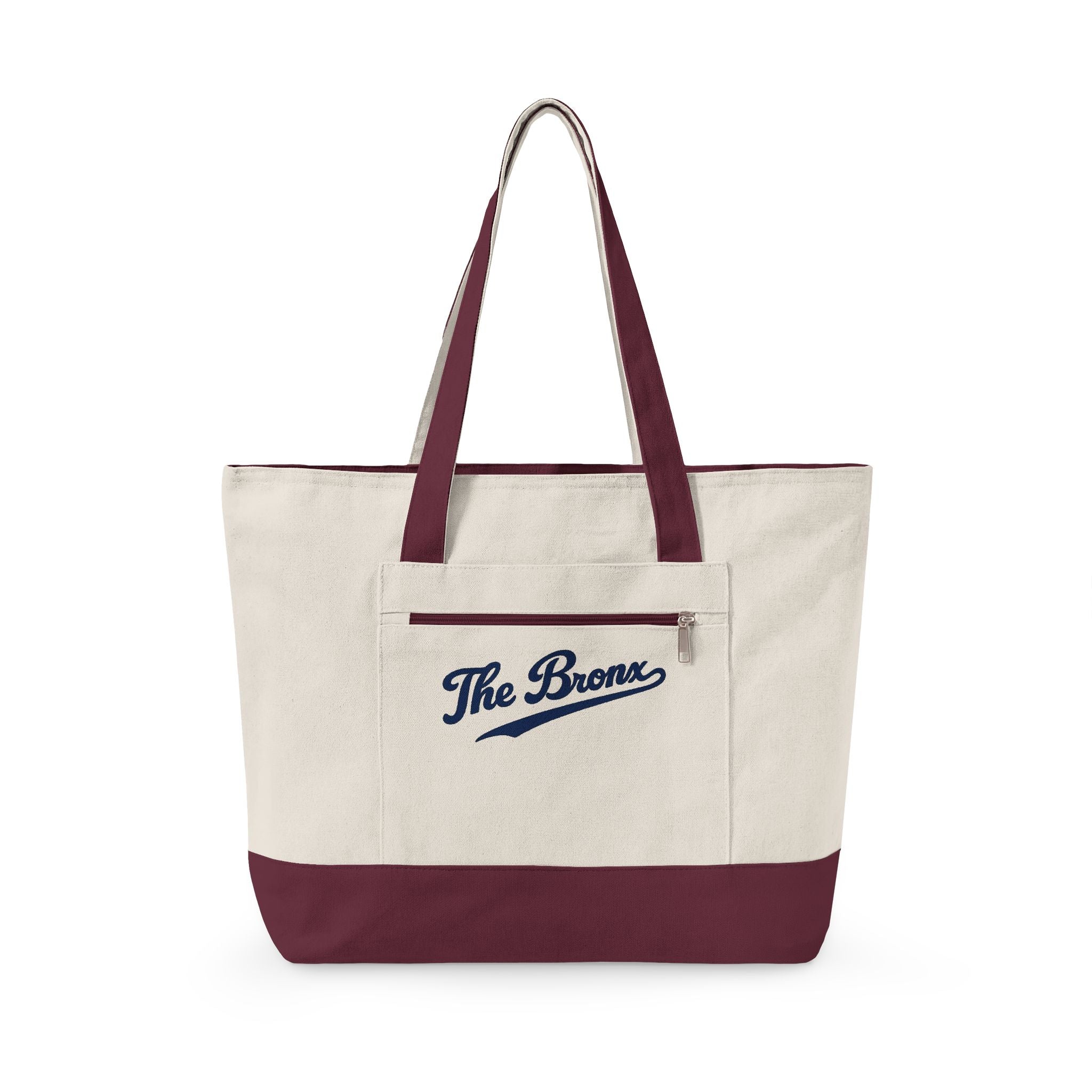 The Bronx Canvas Tote — Zippered Market Bag