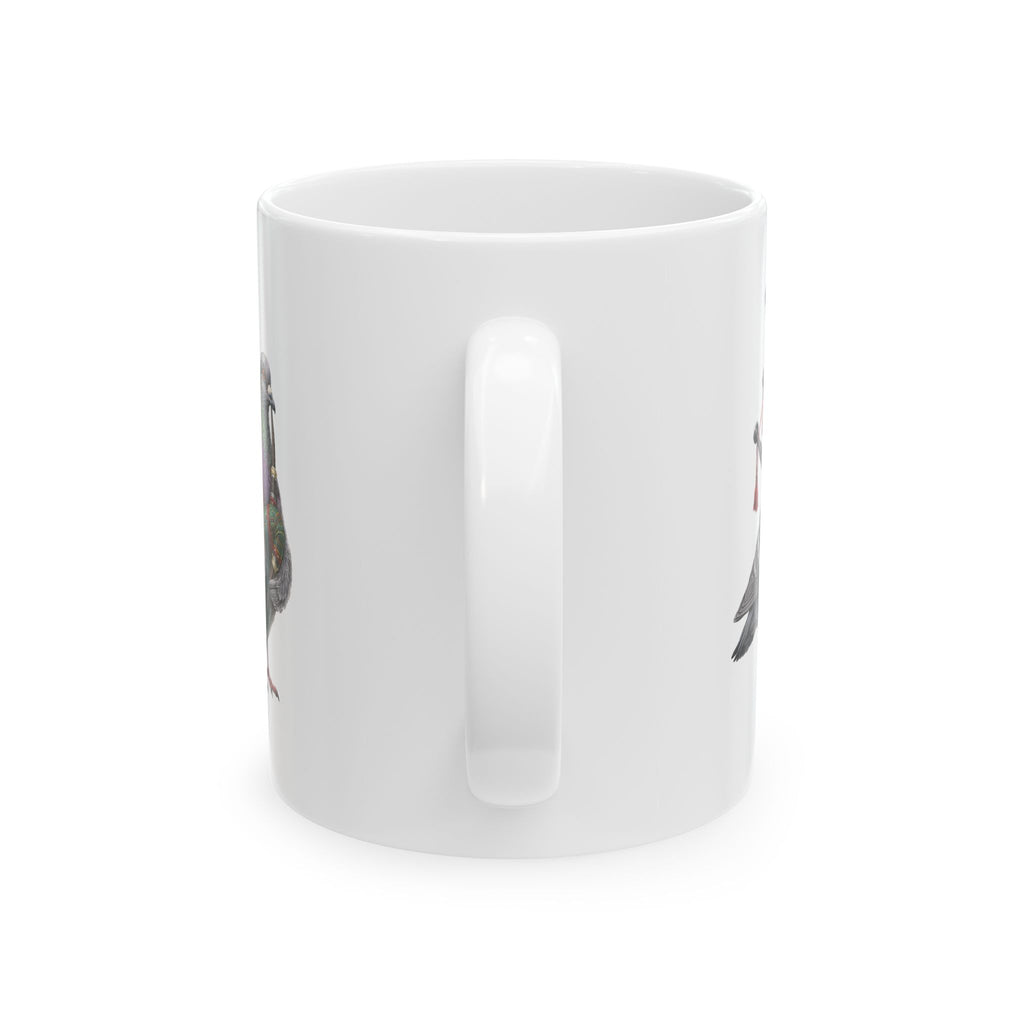 Customizable Woodlawn NYC Pigeon Mug | NYC Irish Bagpipes Bird Lovers Ceramic Coffee Cup