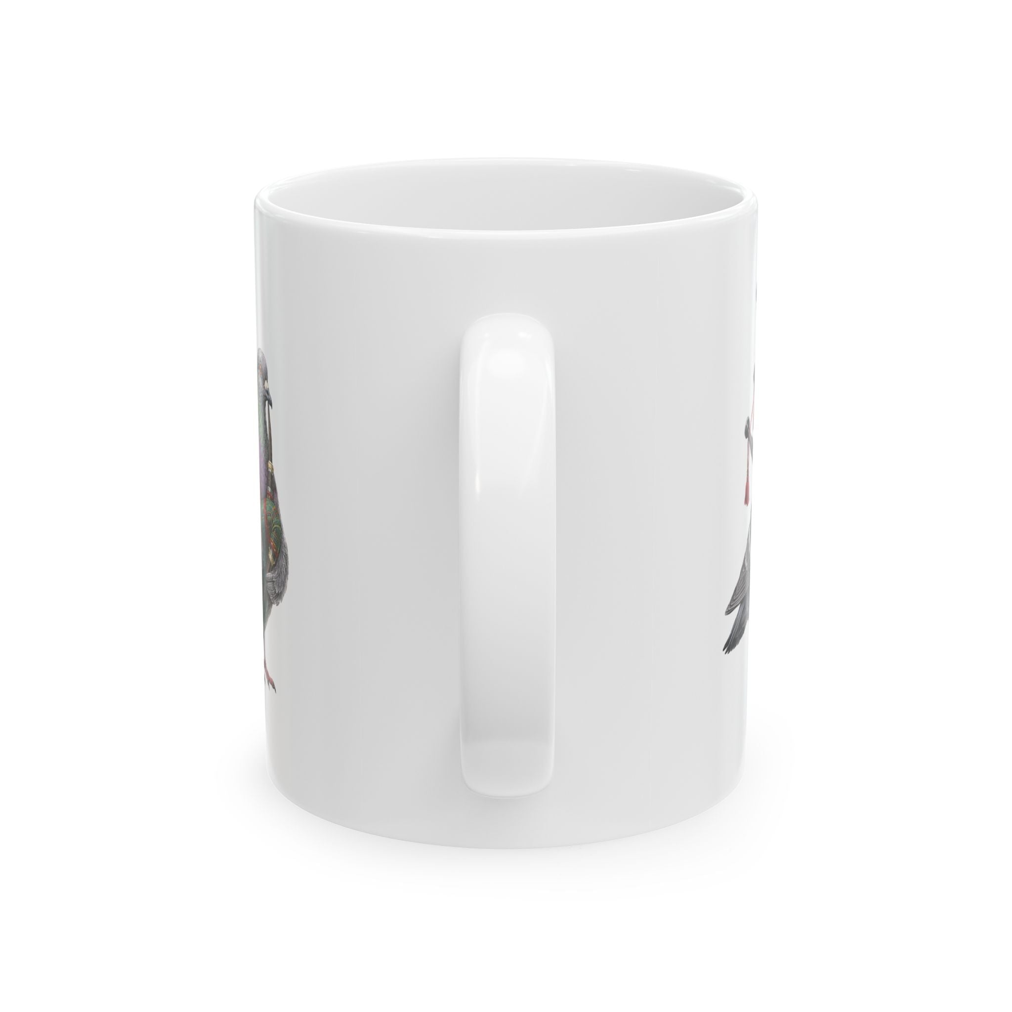 Customizable Woodlawn NYC Pigeon Mug | NYC Irish Bagpipes Bird Lovers Ceramic Coffee Cup