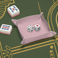 Blush Pink PVC Leather Mahjong Dice Tray