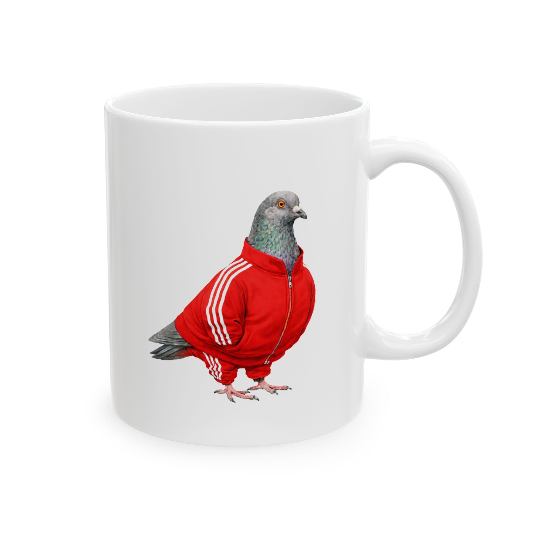 Customizable Brighton Beach NYC Pigeon Mug | New York Brooklyn Track Suit Bird Lovers Ceramic Coffee Cup