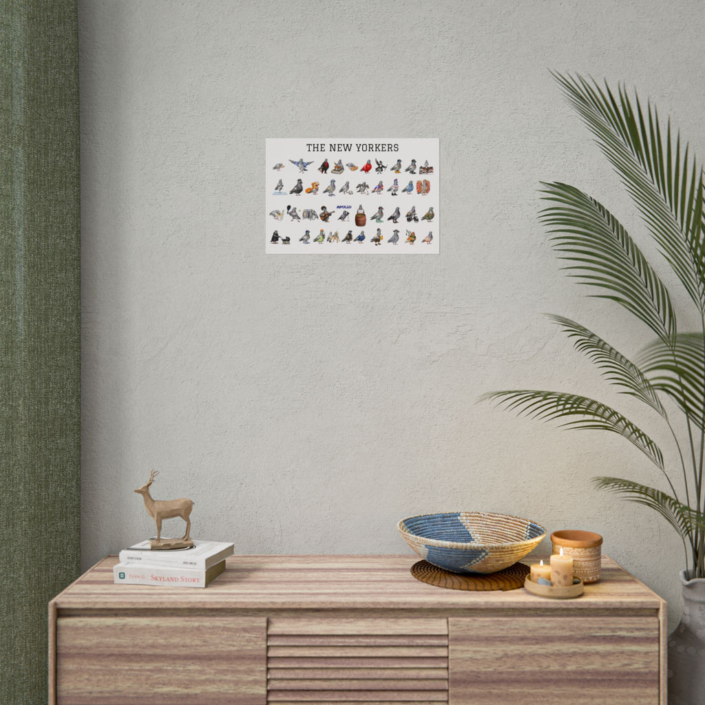 The New Yorkers Neighborhood Pigeons Rolled Poster | NYC Pigeon Gift for Bird Lovers