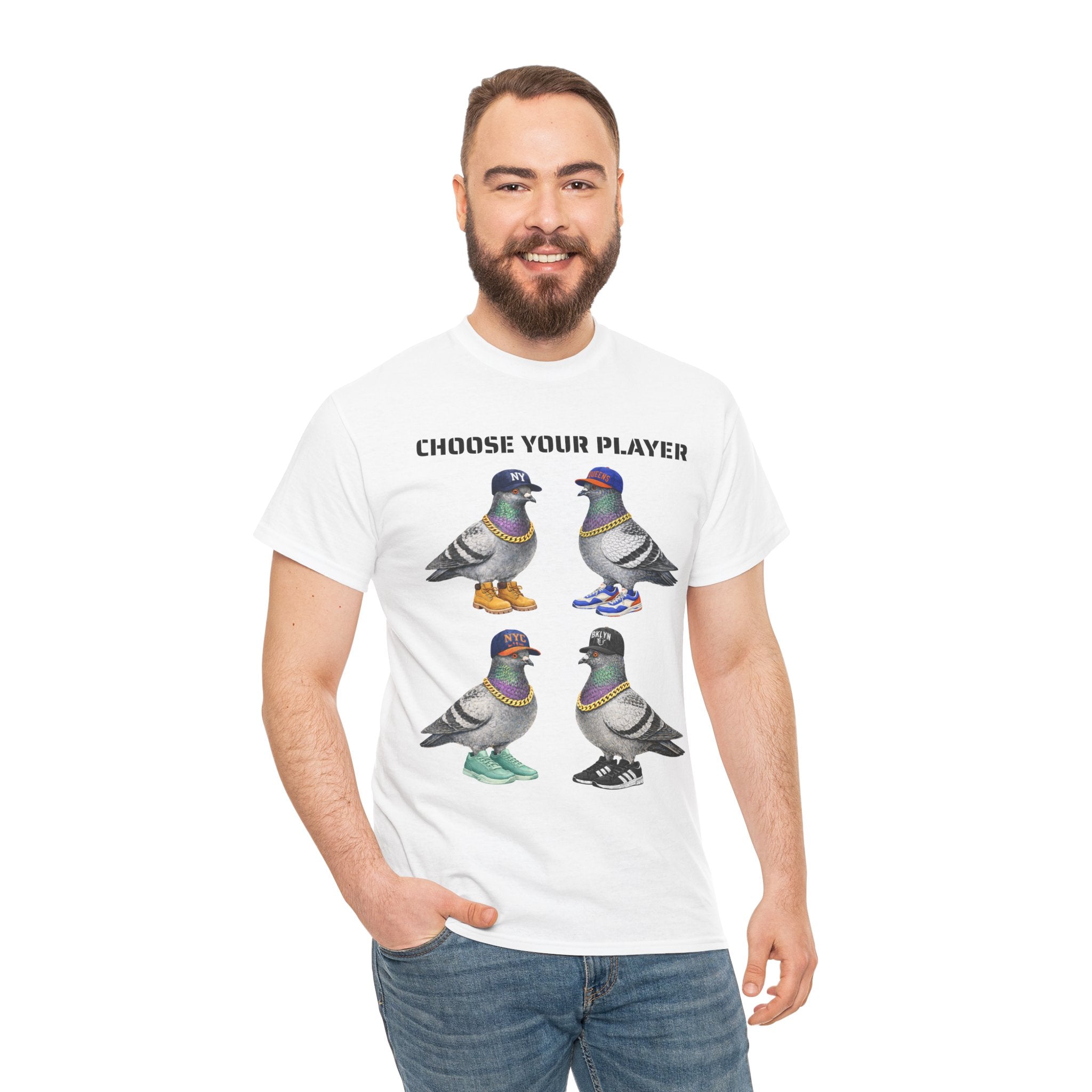 New York Sports Fan NYC Pigeon T-Shirt | NYC Baseball Basketball Fan Basketball Fan Tee