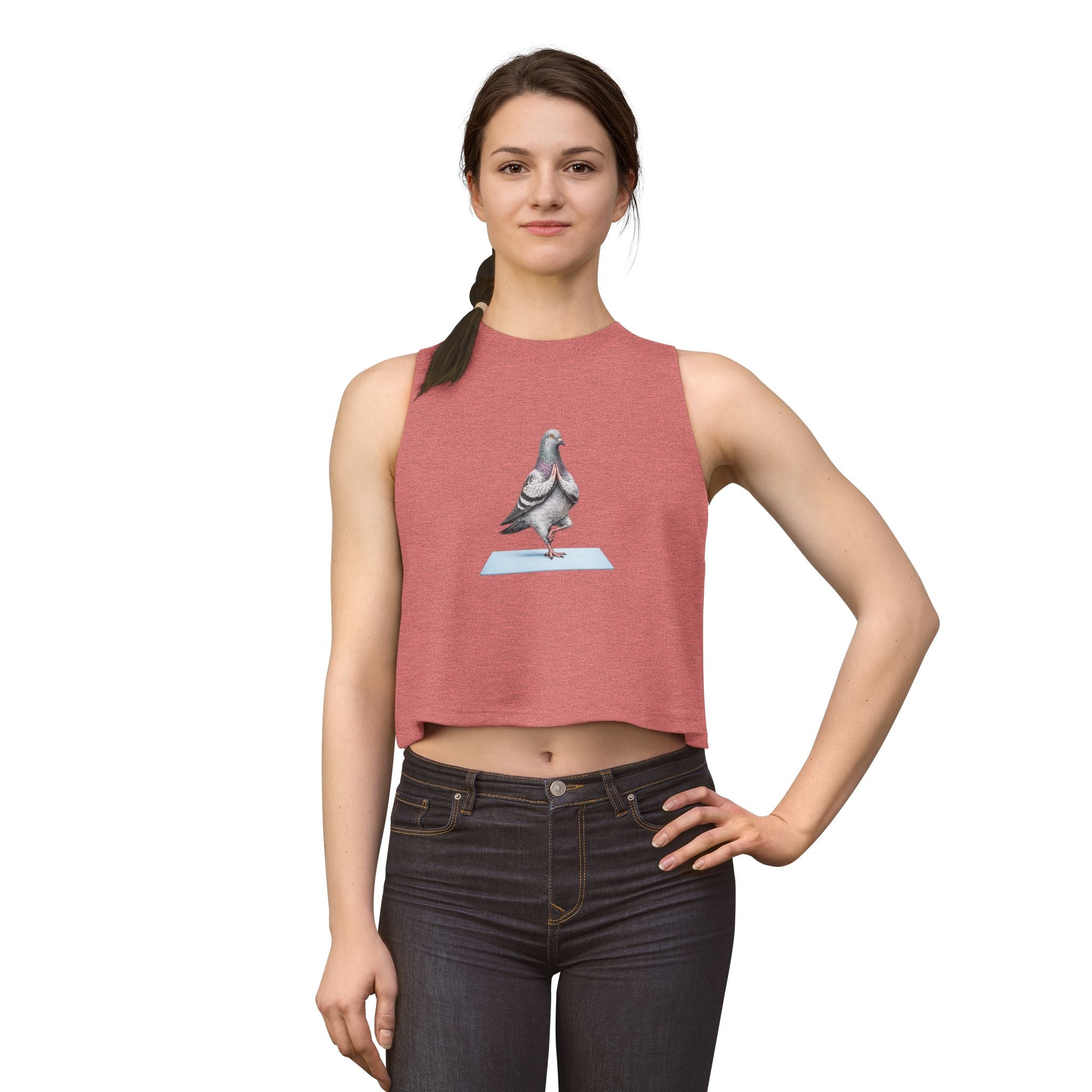 Central Park NYC Pigeon Crop Top — Yoga Bird Lovers YogiTank