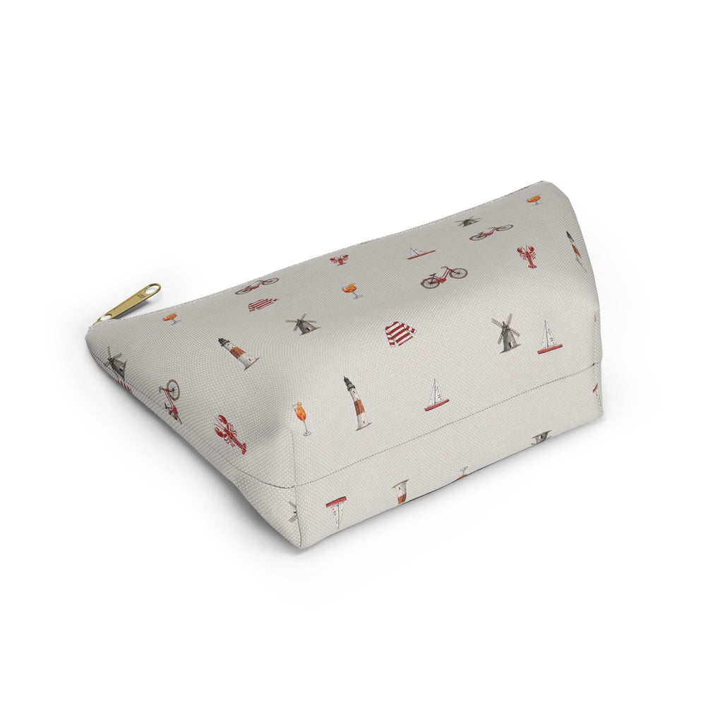 Icons of The Hamptons Heather Gray Accessory Pouch — T-Bottom Makeup Bag