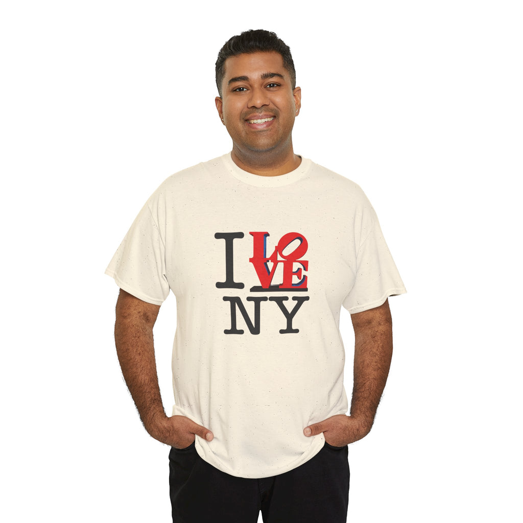 I Love NY Heavy Cotton Tee    NYC Gift Souvenir T-Shirt