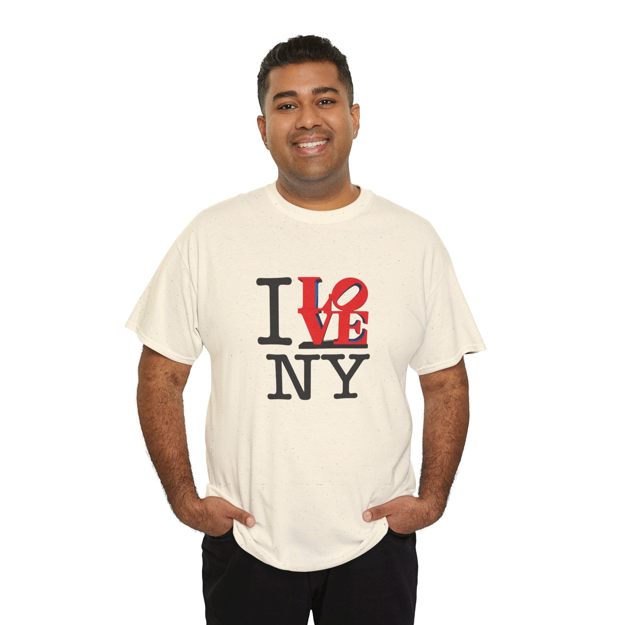 I Love NY Heavy Cotton Tee    NYC Gift Souvenir T-Shirt