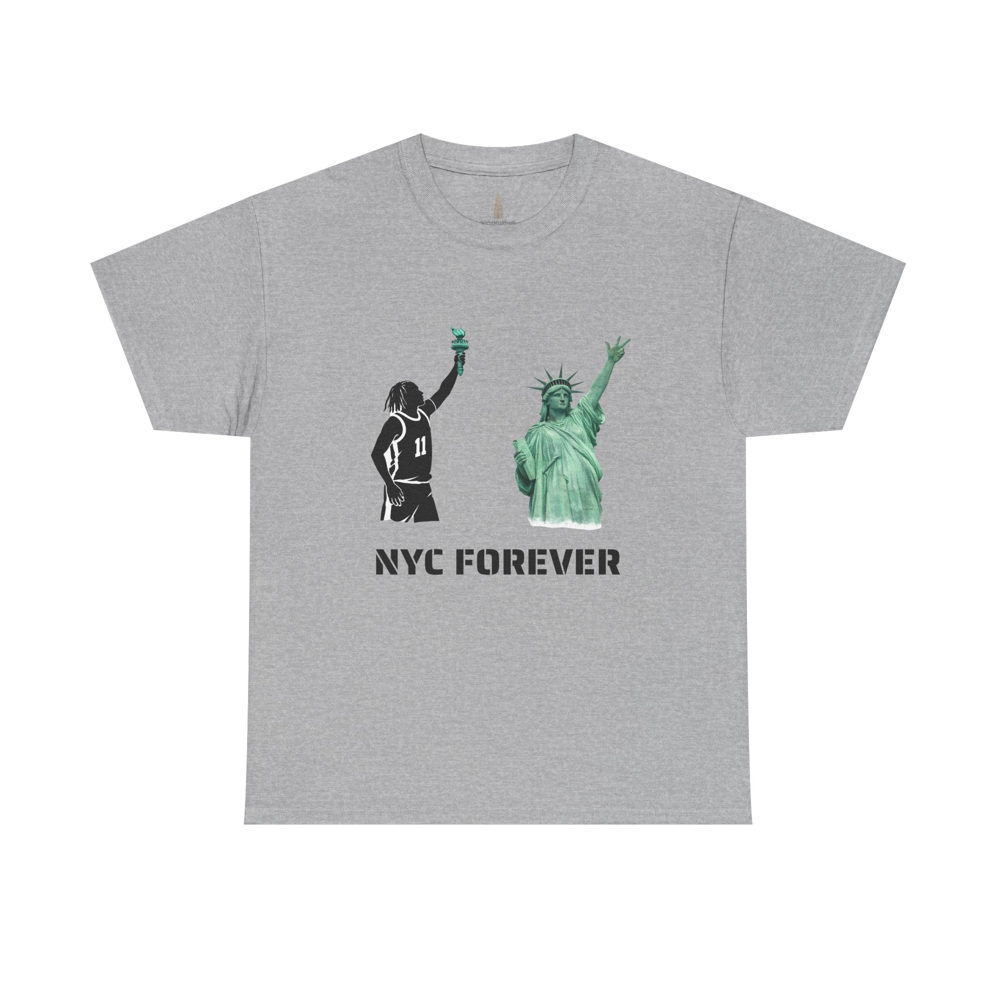 New York Forever Basketball Tee | Jalen Brunson Statue of Liberty T-Shirt