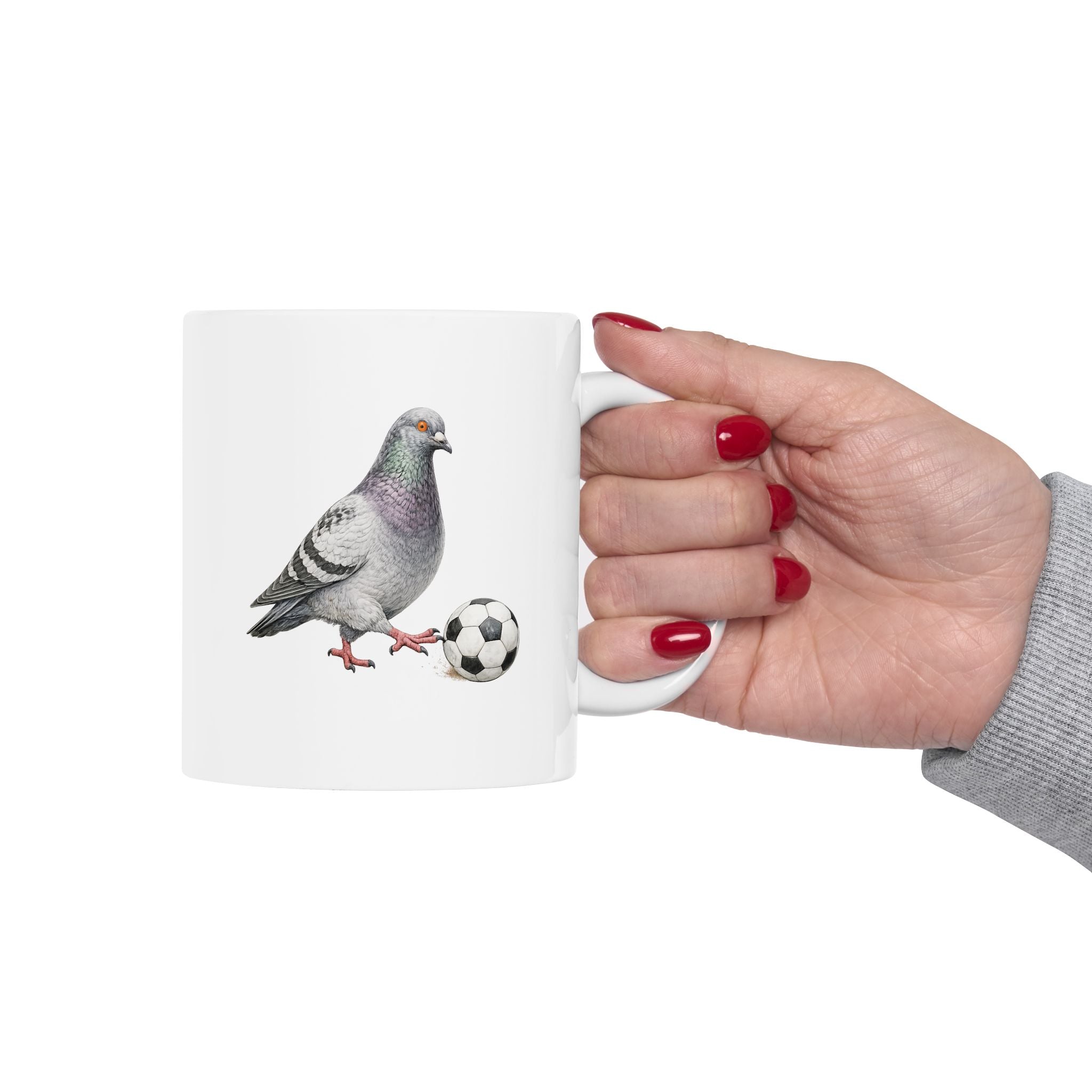 Customizable Corona NYC Pigeon Mug | Soccer Player Bird Lovers Ceramic Coffee Cup