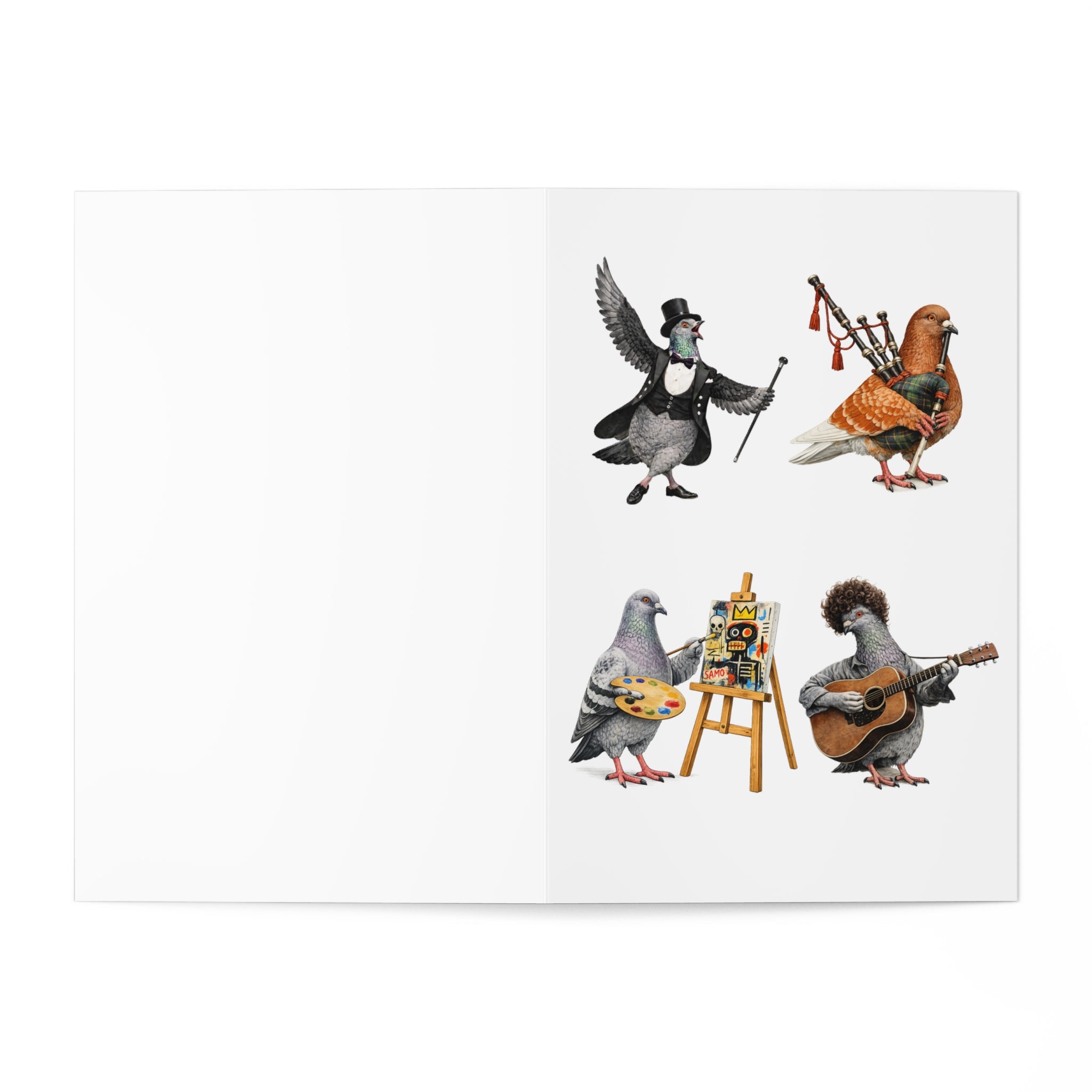 Talented Bird NYC Pigeon Greeting Cards | Creative Artistic Bird Lover Card Pack of 7