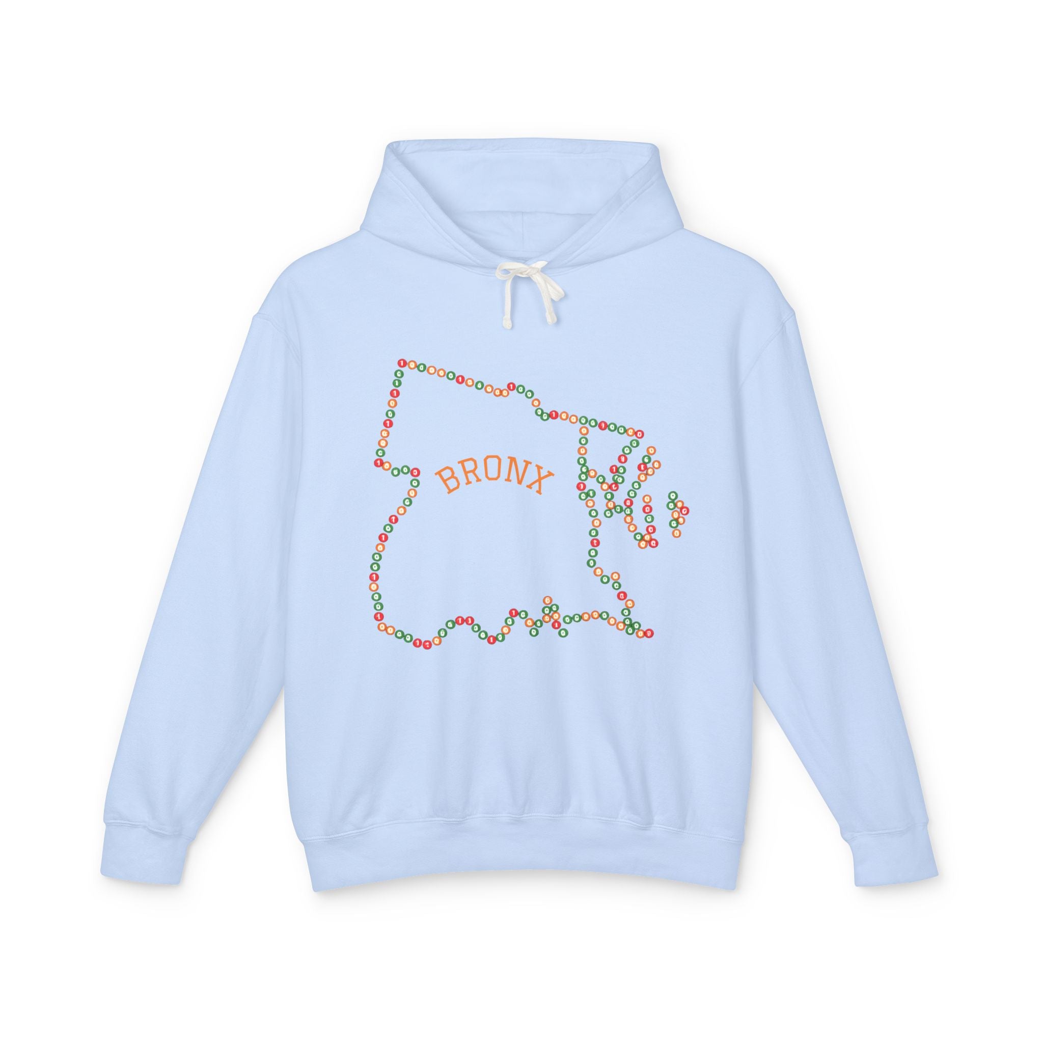Bronx Map Subway  Hoodie | New York Borough Outline Hooded Sweatshirt