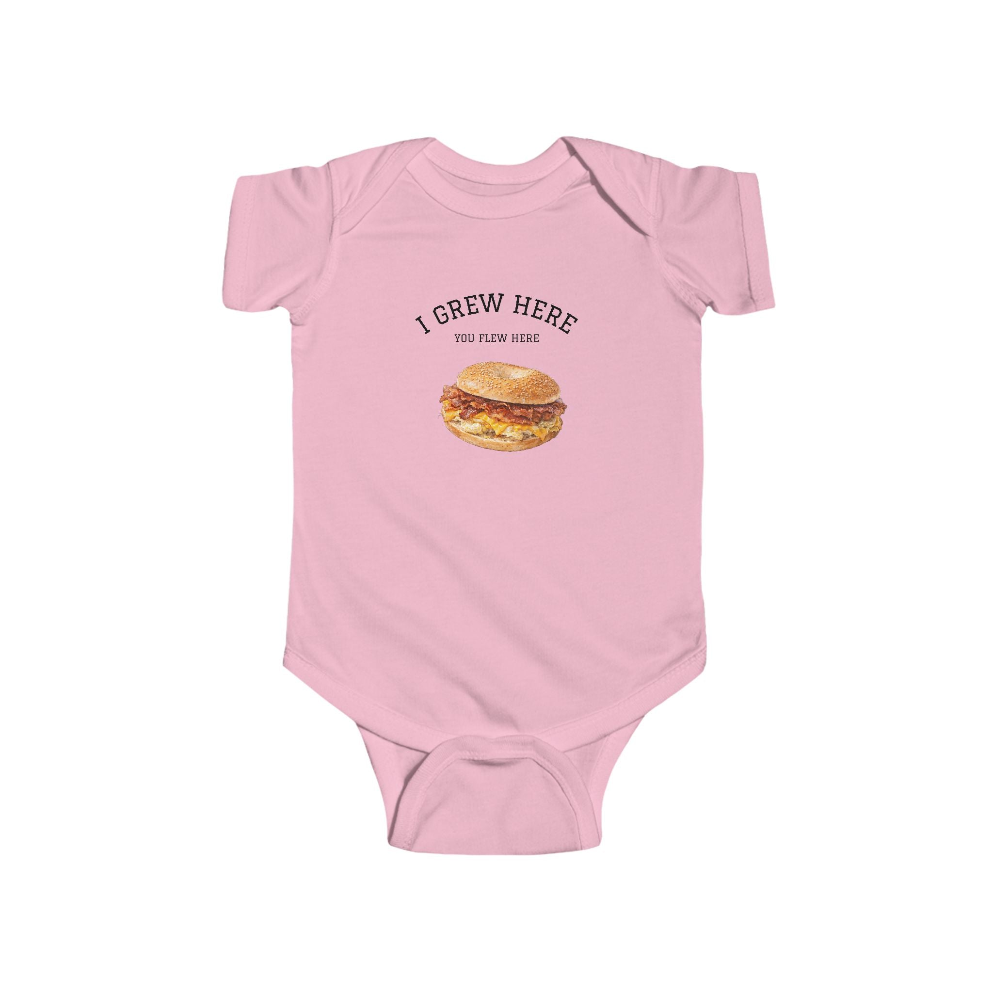 Bacon Egg and Cheese Baby Bodysuit | I Grew Here You Flew Here baby onesie