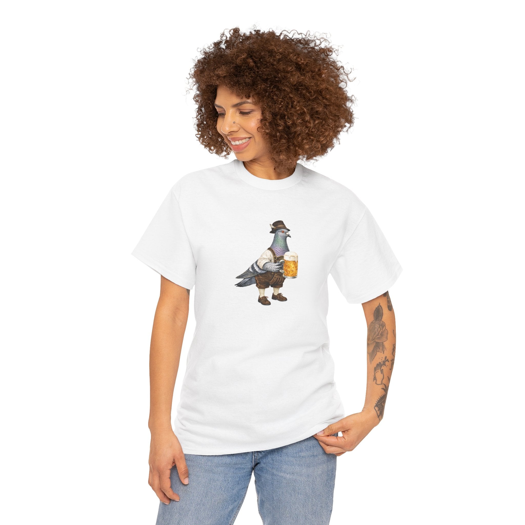 Customizable Yorkville NYC Pigeon T-Shirt | Oktoberfest Beer Garden Tee