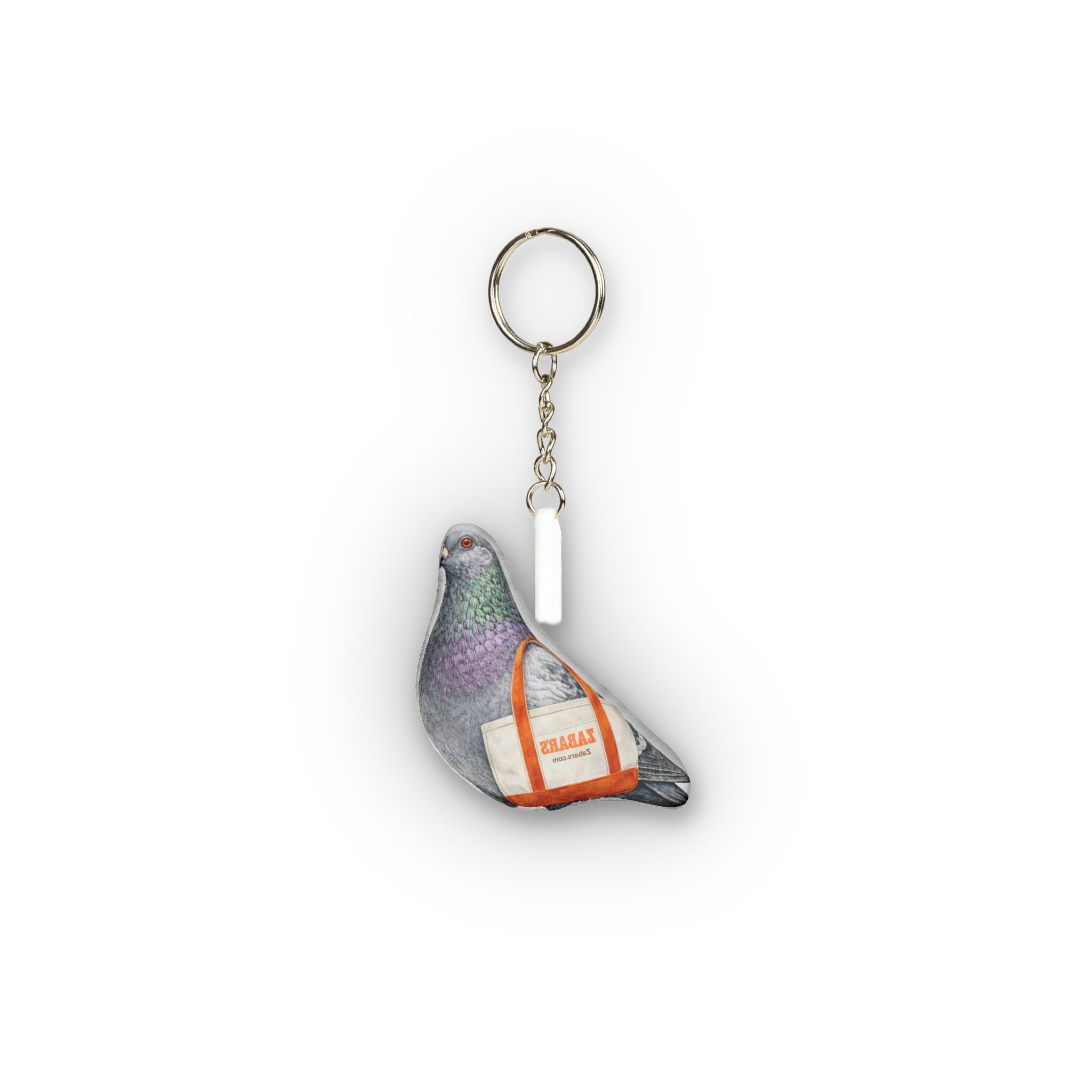 Upper West Side NYC Pigeon Mini Plush Keychain |  Manhattan Zabars Bird Lovers Plushie Bag Charm