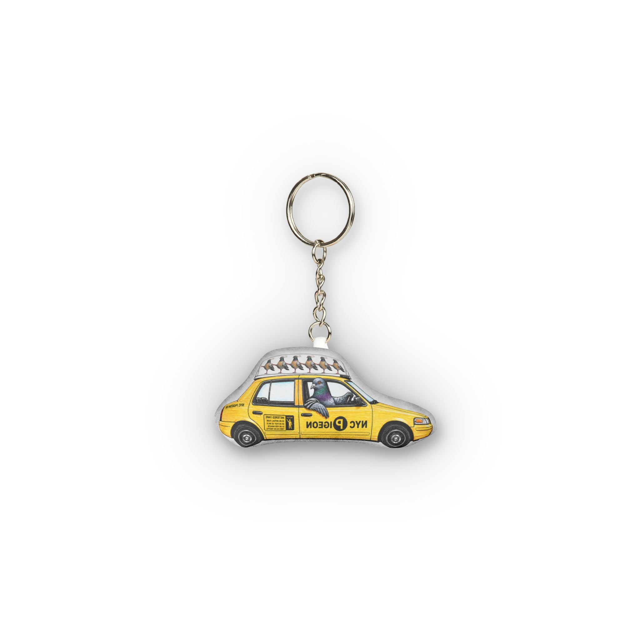 Jackson Heights NYC Pigeon Mini Plush Keychain | Bird Lovers Plushie Bag Charm