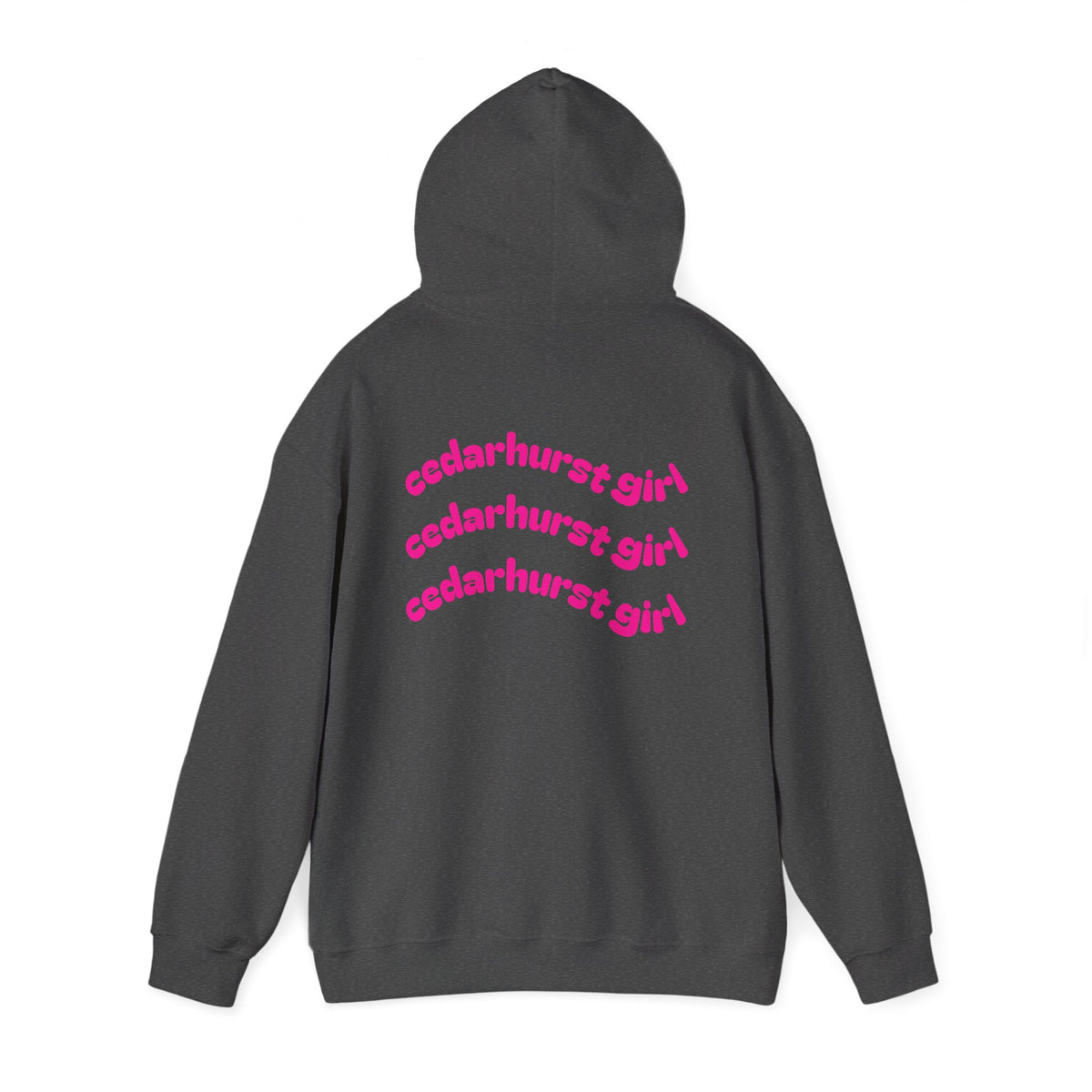 Cedarhurst Girl Hoodie – Retro Pink Wave Back Print Hooded Sweatshirt