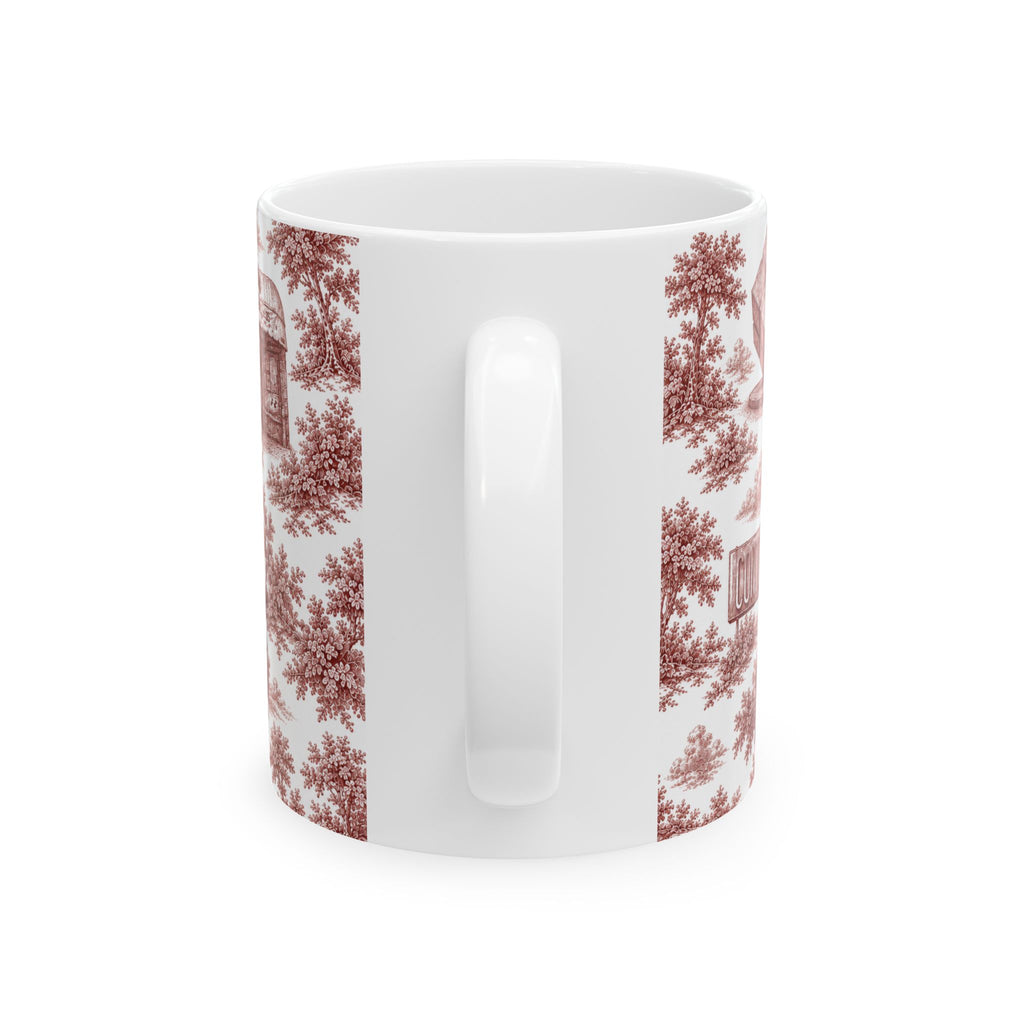 East Village Red Toile de Jouy  Mug | NYC Chinoiserie Ceramic Mug