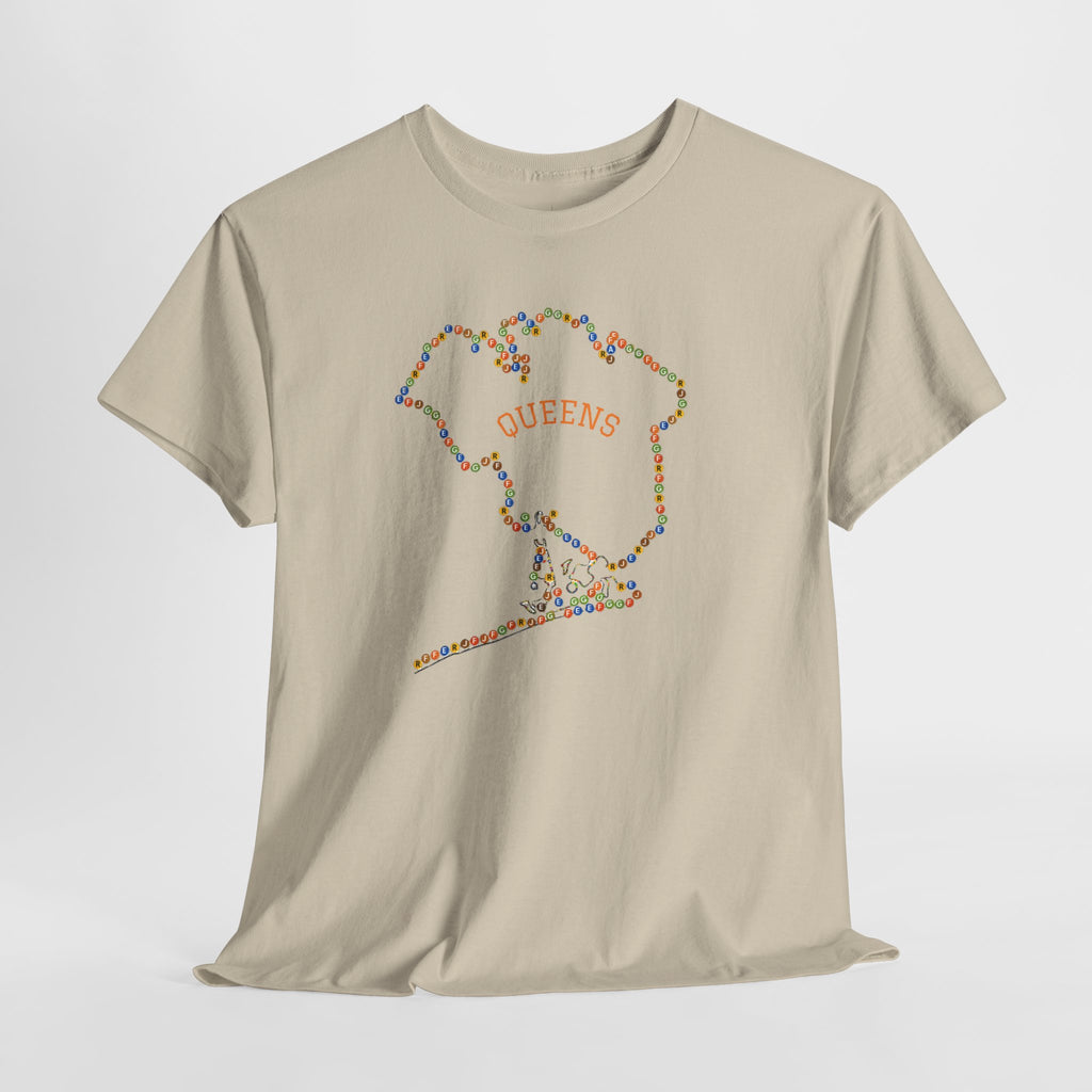 Queens Map Subway Signs T-Shirt | NYC Subway Tee