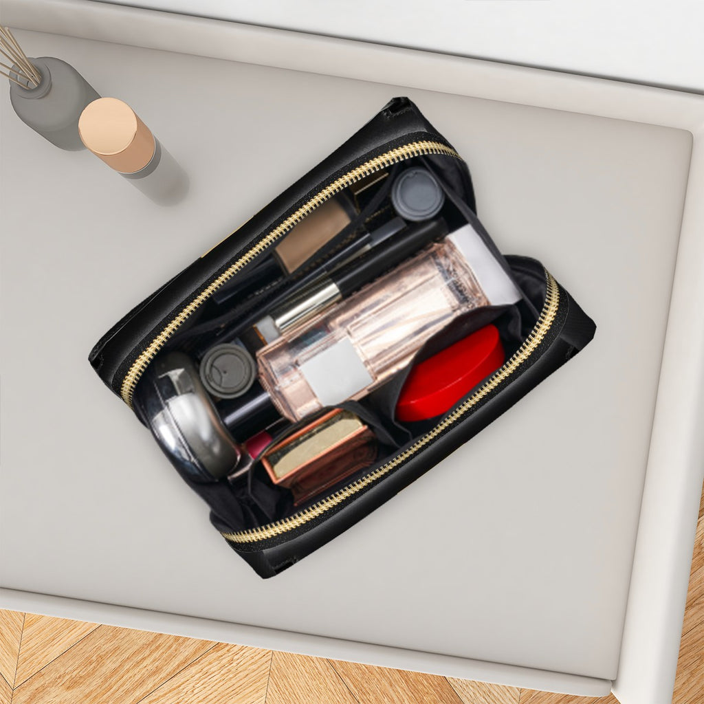 Canal Street Black PVC Leather Makeup Bag