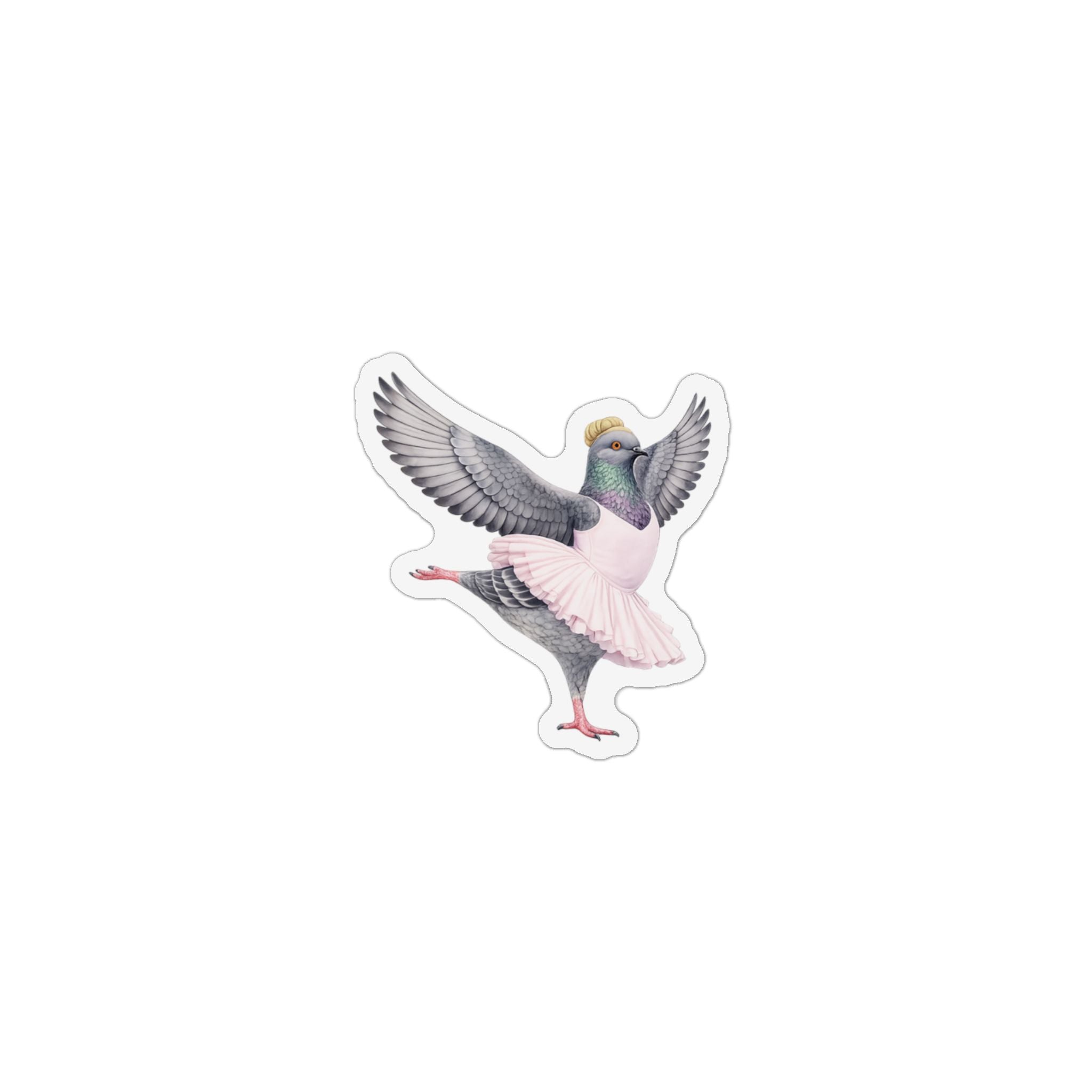 Lincoln Square NYC Pigeon Magnet | Bunhead Ballerina Bird Lover Fridge Magnet
