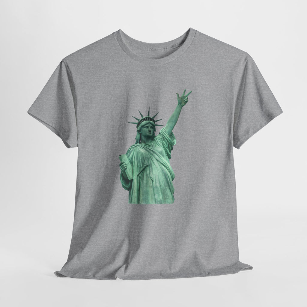 Customizable Statue of Liberty Three Points T-Shirt | NYC Jalen Brunson Basketball 3 Point Shot Tee