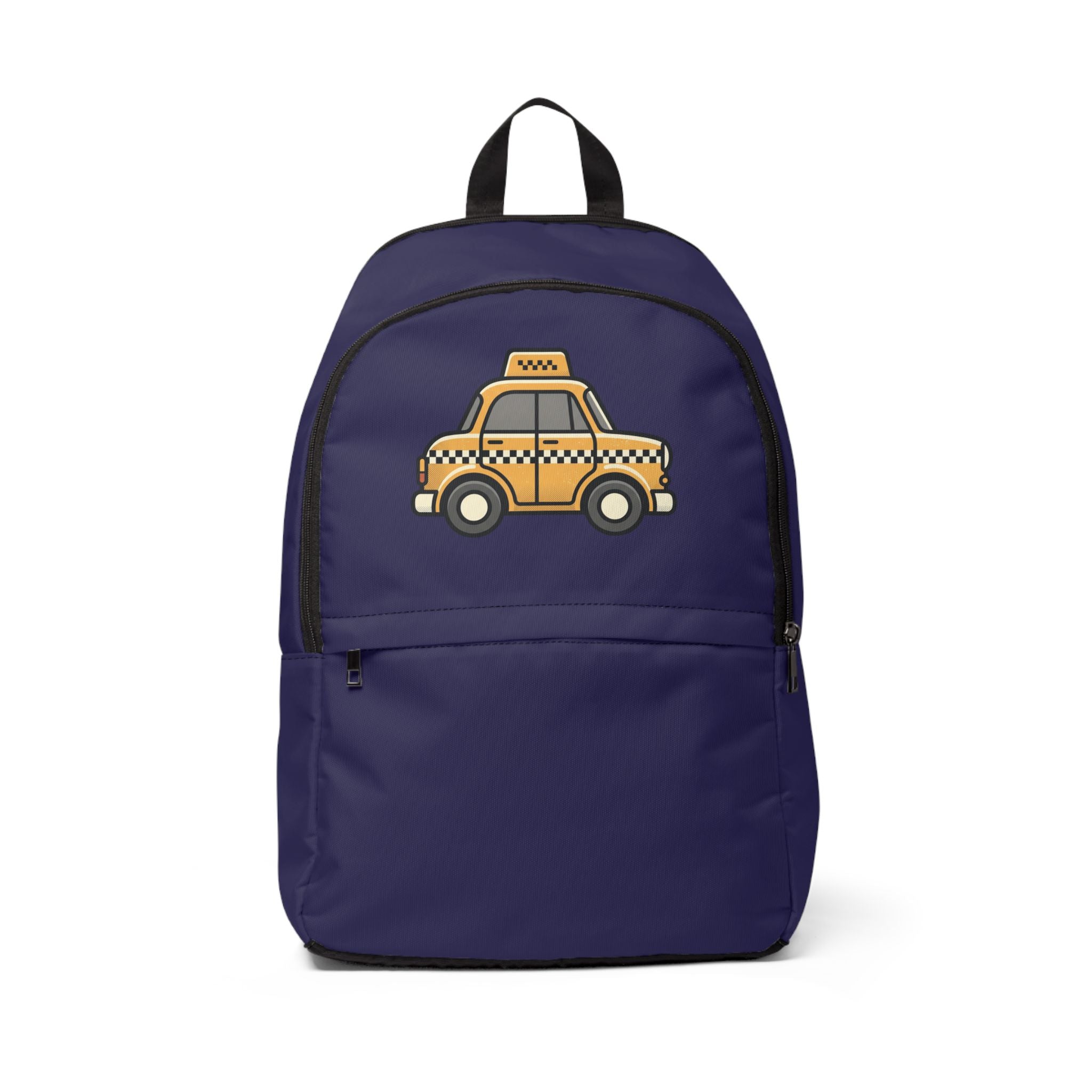 Taxi Cab NYC Kids Backpack — New York Cartoon Yellow Checkered Taxi Cab  Book Bag
