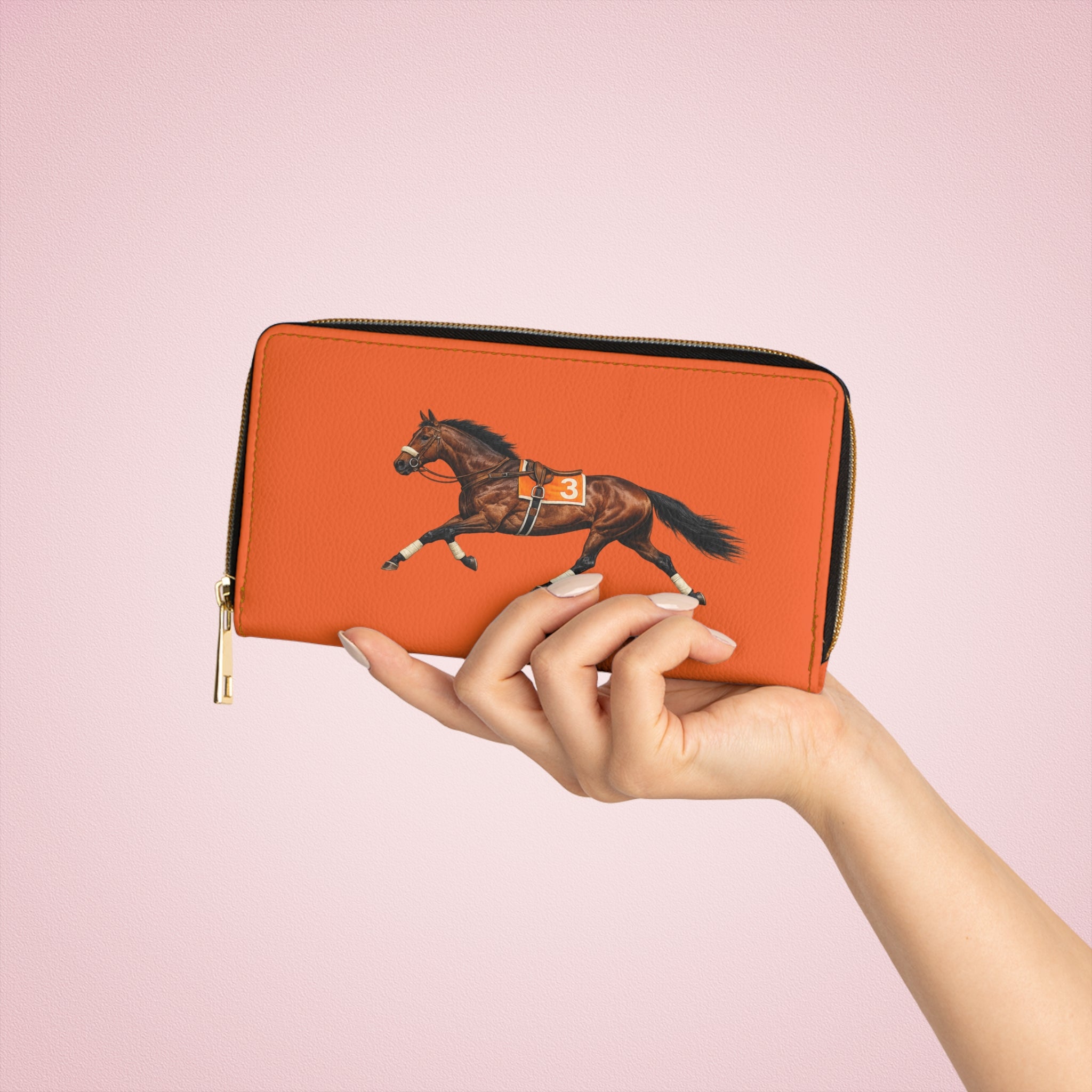 Ozone Park Horse Racing Zipper Wallet – Queens Equestrian Wallet